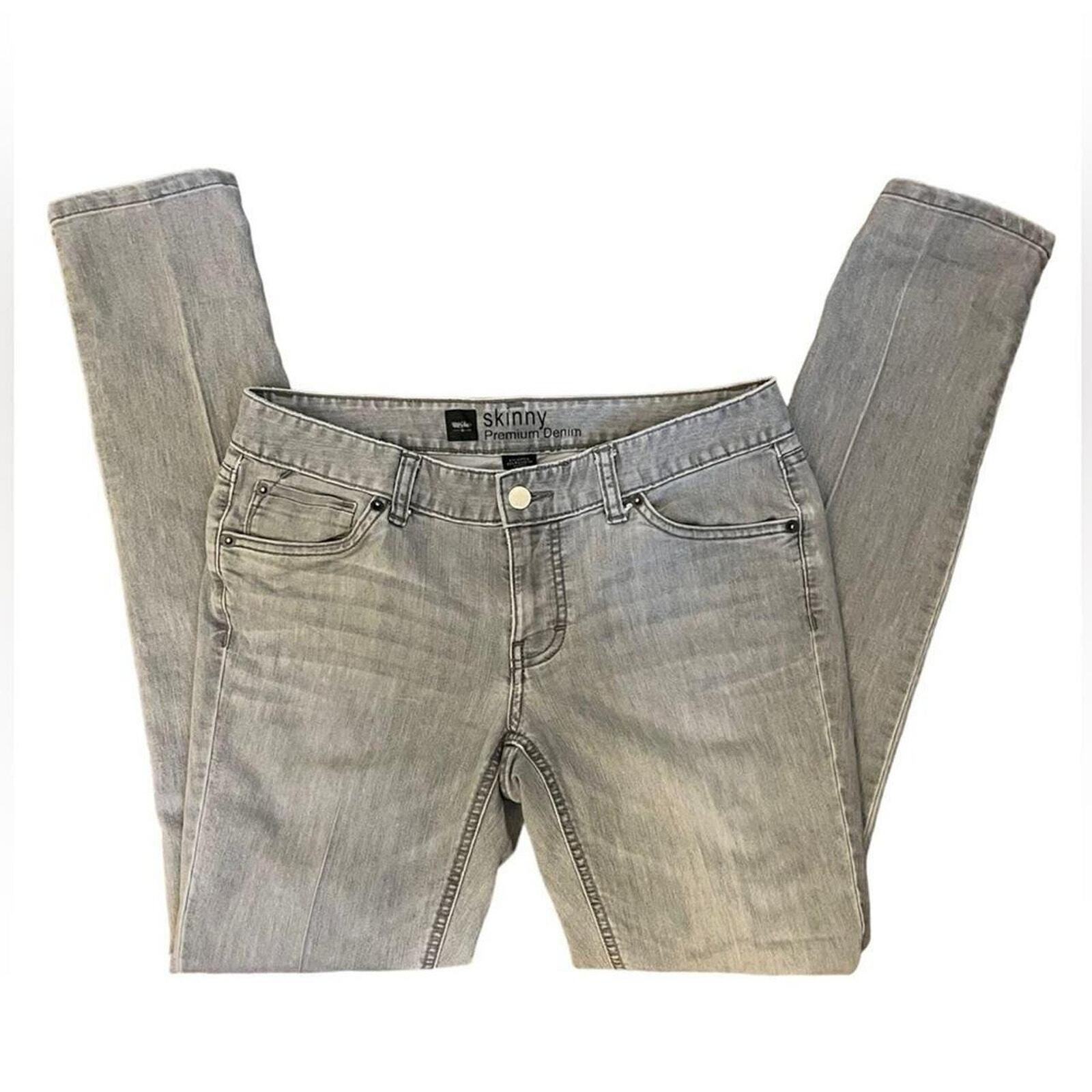 Mossimo Womens Size 8 Gray Skinny Premium Denim Jeans 
