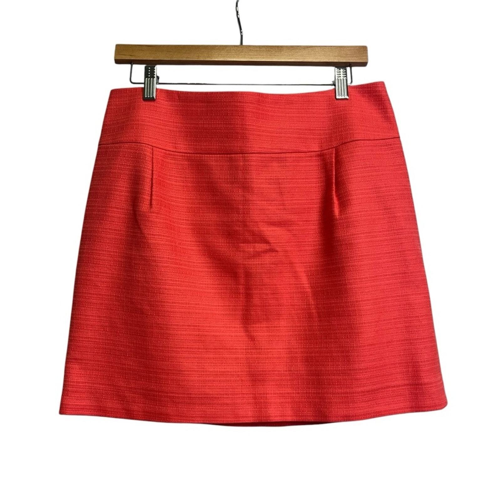 J Crew Womens Coral Mini Skirt Size 8