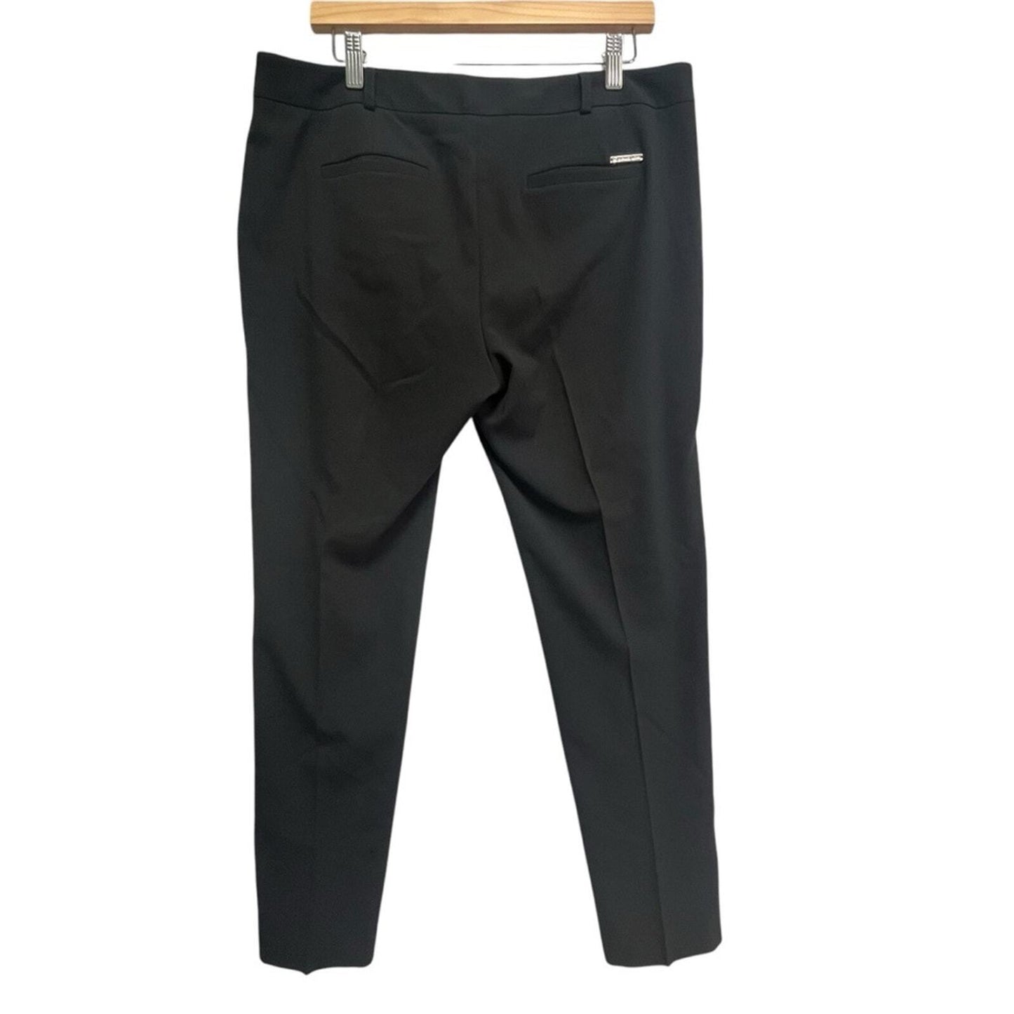 Michael Kors Womens Size 10 Black Casual Pleated Front Pants Slacks