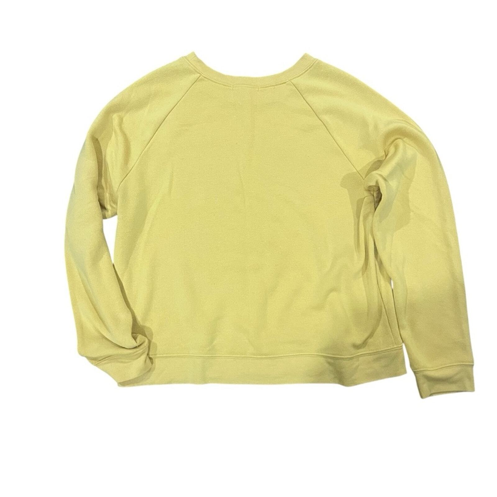 Grayson Threads Womens Size Large Mustard Long Sleeve Good Vibes Sweatshirt