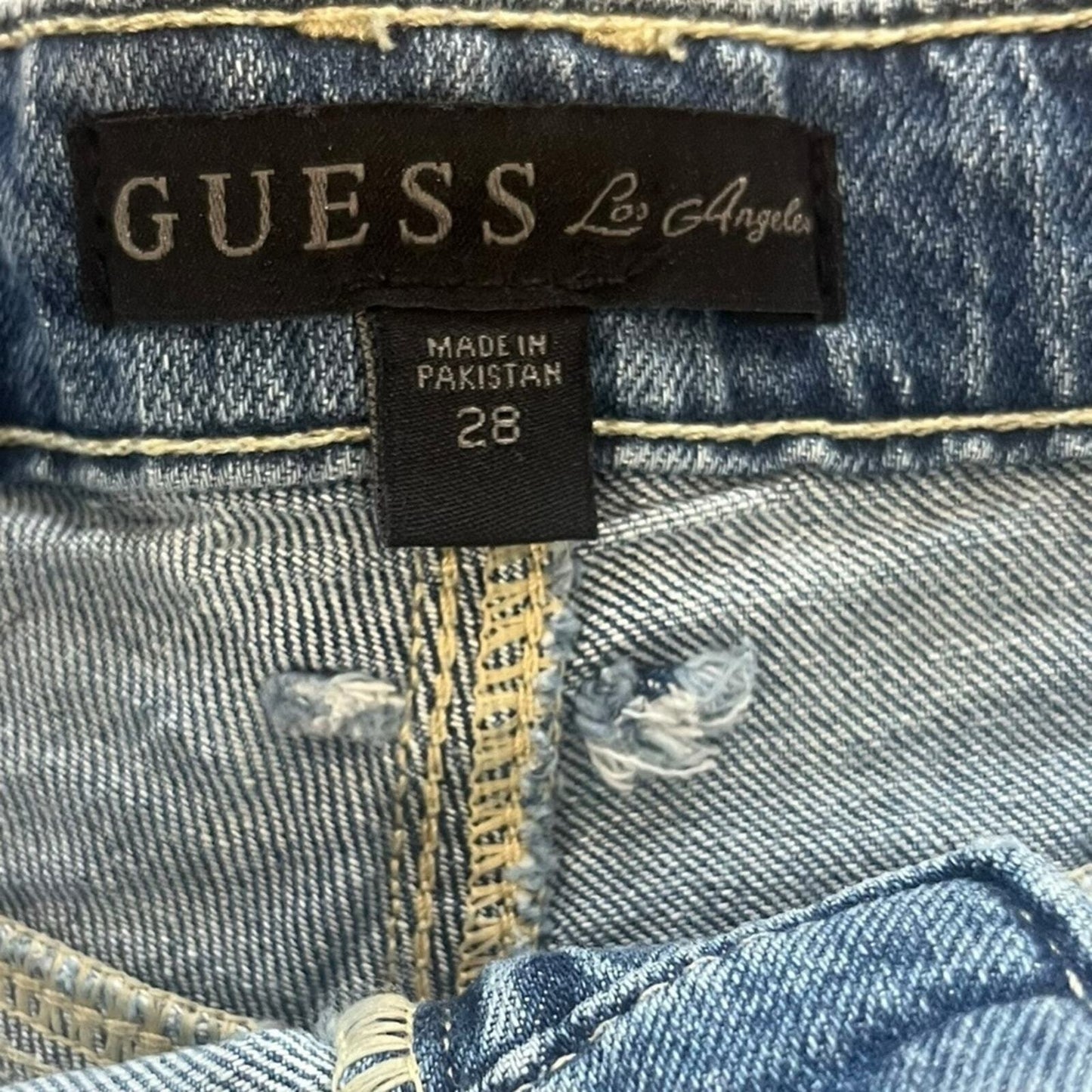 Guess Womens Cutoff Shorts Size 28 High Rise Distressed Rugged Frayed NWT