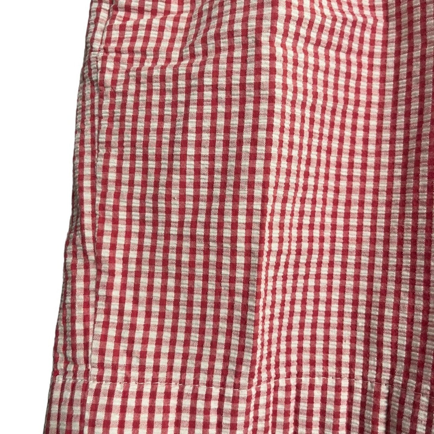 Southern Tide Mens Size 40 The Skipjack Gingham Red & White Flat Front Shorts