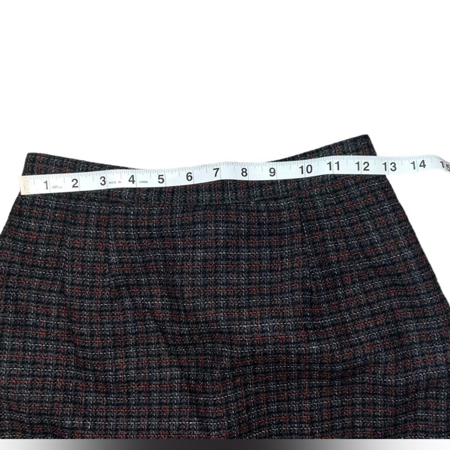 Mini Plaid Womens Size 6 Wool Polyester Red Gray Black Mini Skirt