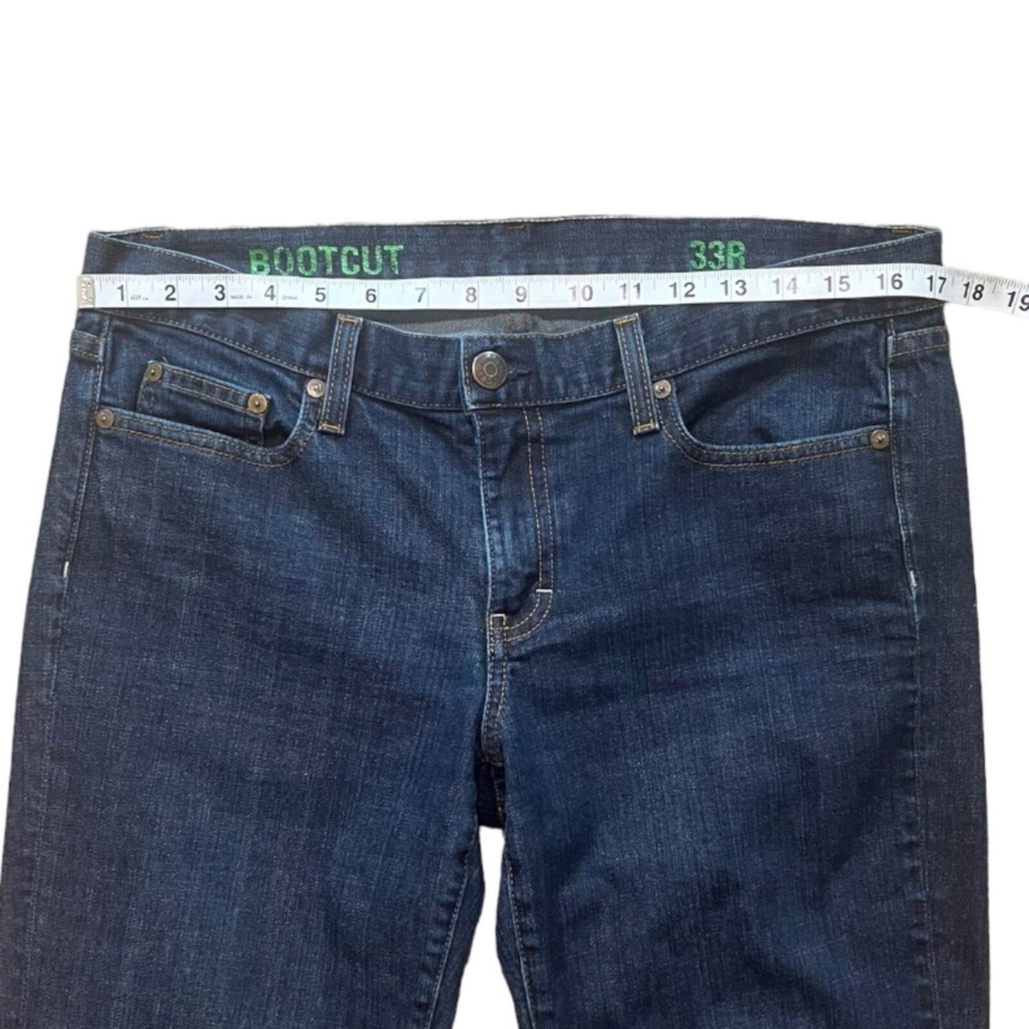 J. Crew Mens Size 33R Bootcut Dark Wash Denim Jeans