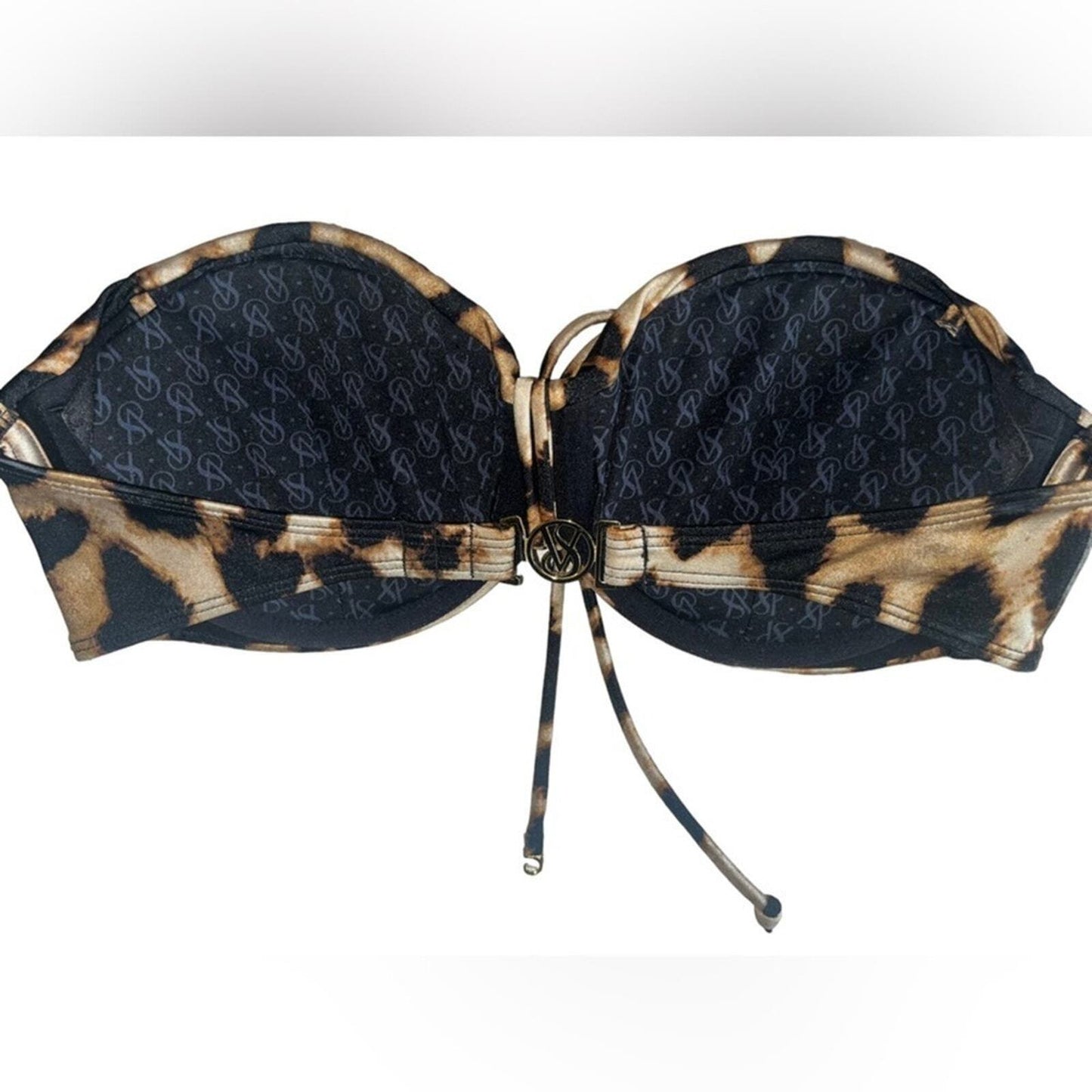 Victoria’s Secret Womens Leopard / Cheetah Bikini Top Sz 34D No Strap