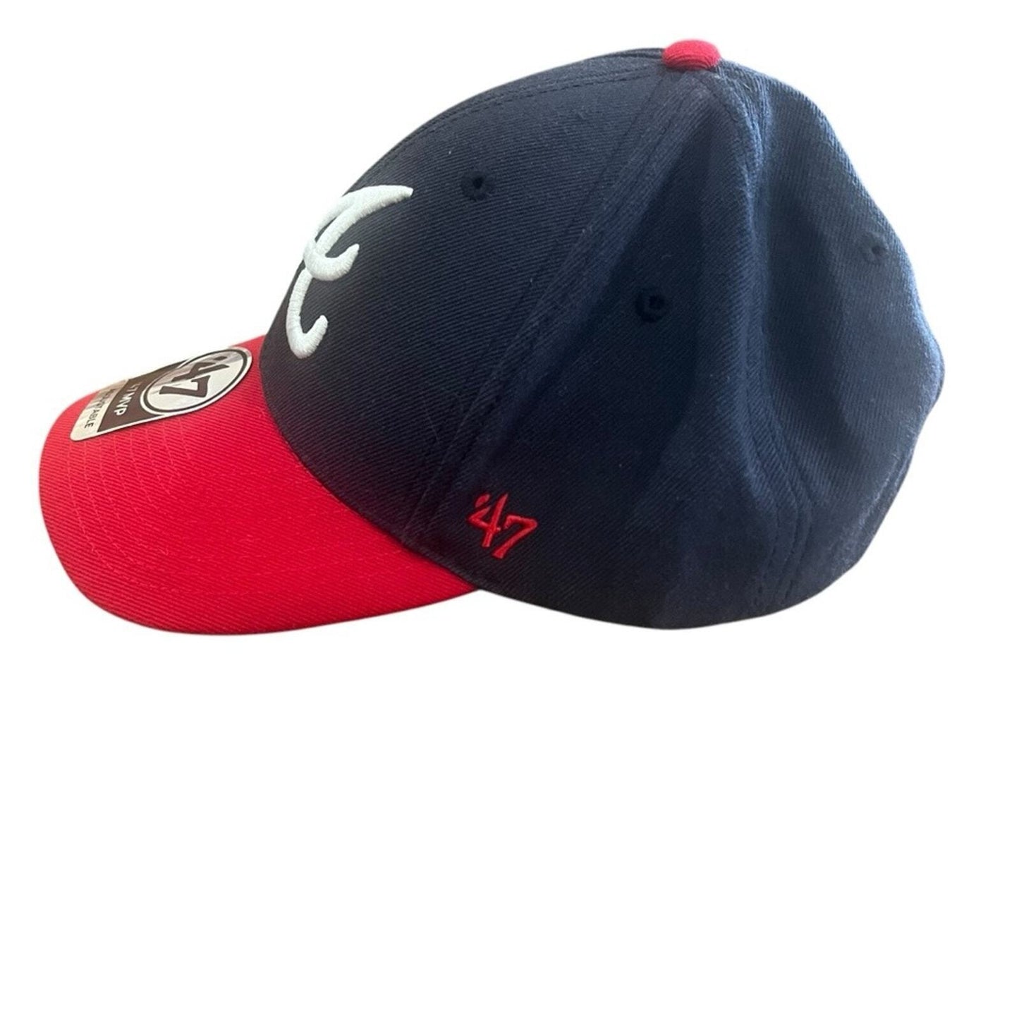 Atlanta Braves 47 Brand MVP NAMB Adjustable Strap Navy Red White Baseball Cap