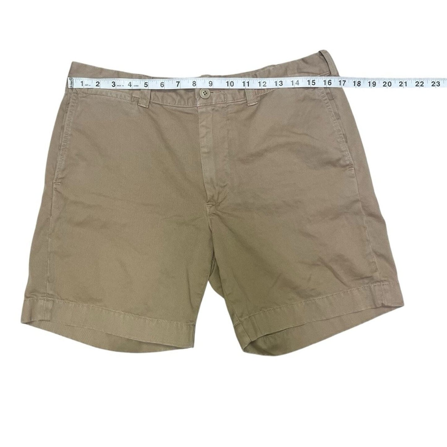 J. Crew Mens Size 32 Stanton Khaki Flat Front Shorts
