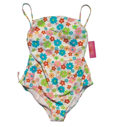 Ninety-Nine Junior's Flora Retro XL (15-17) Plus Size One Piece NWT Swimsuit 