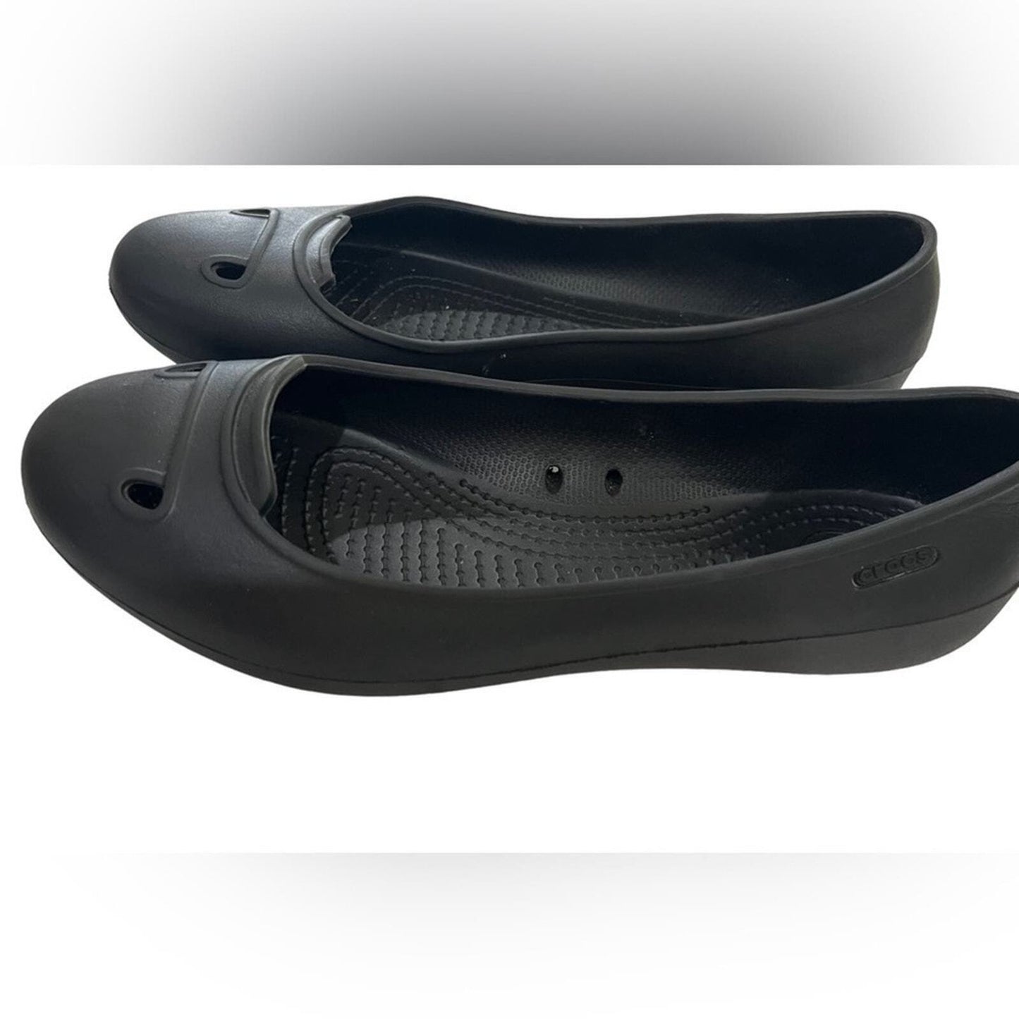 CROCS Womens Size 8 Flat Black Kadee Shoe 