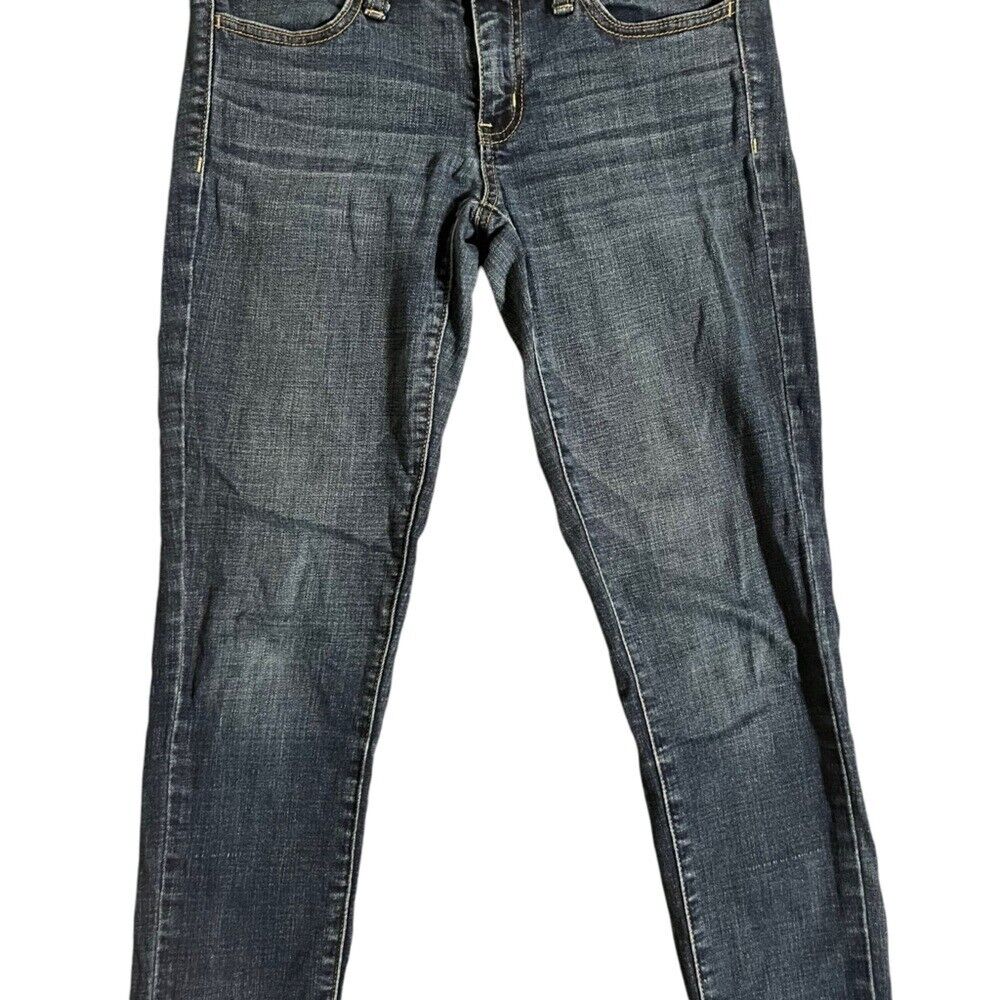 American Eagle Womens 6 R Stretch Jegging Medium Wash Whiskered Denim Jeans