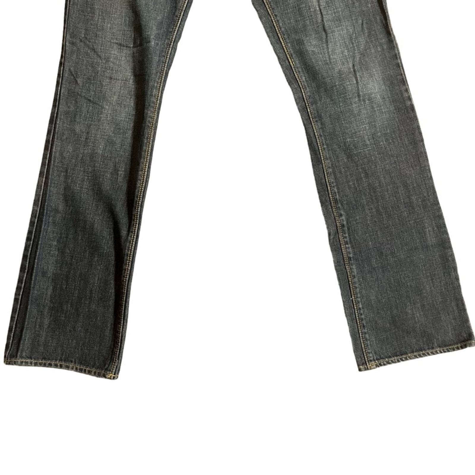 American Eagle Womens 77 Straight 8 Long Medium Wash Denim Jeans