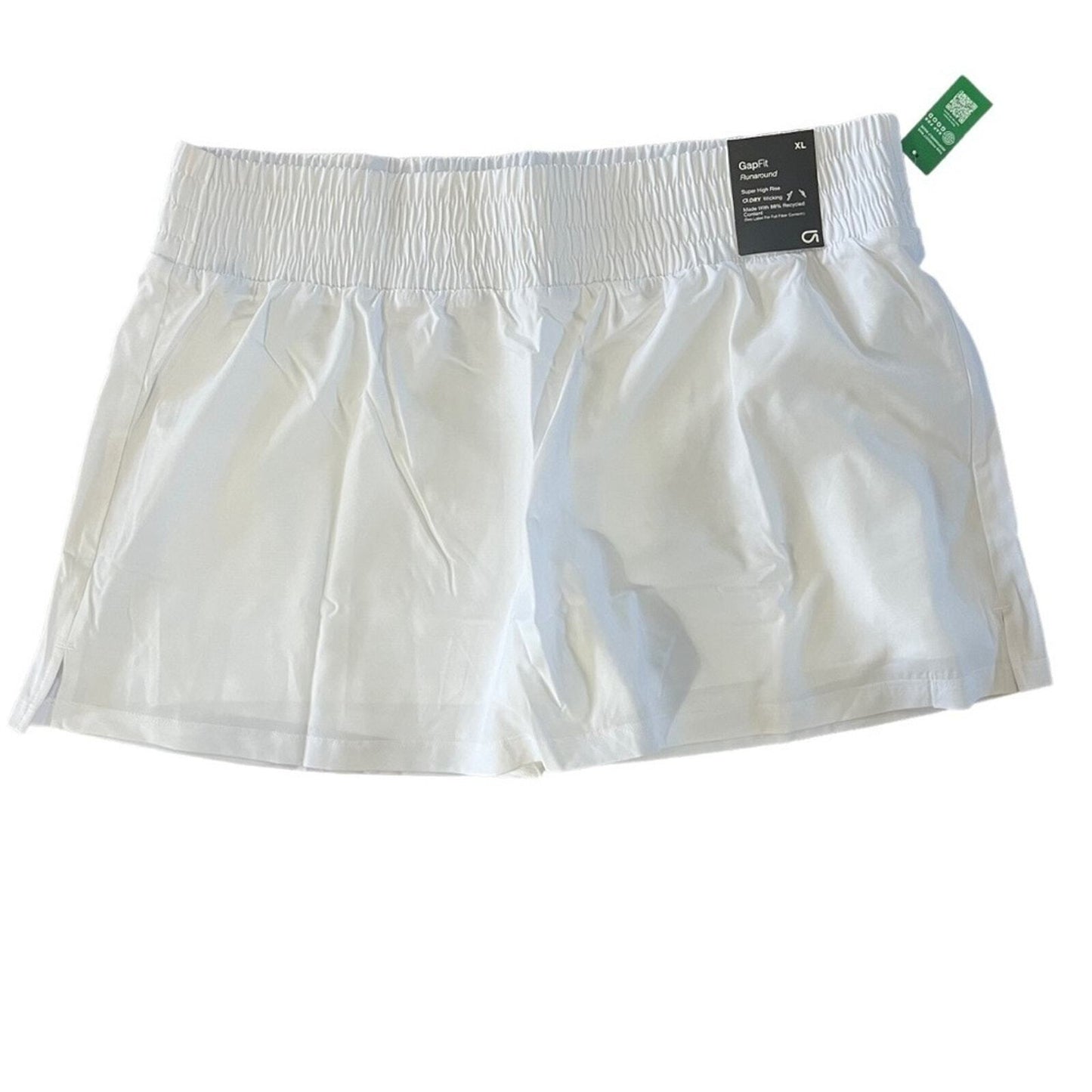 Gap Fit Women's Runaround Super High Rise Dry Wicking White Skort Size XL NWT