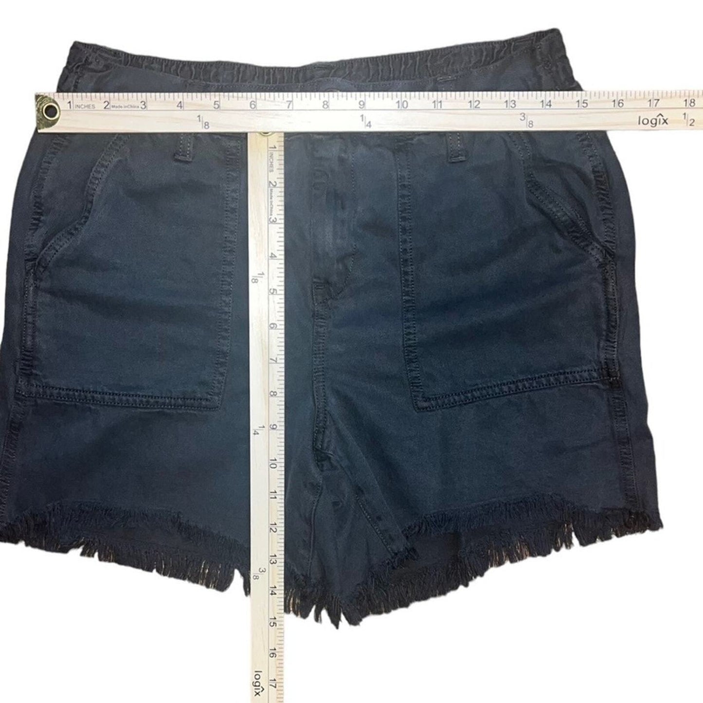 Aerie Womens Black Elastic Band Cut Off Shorts Size Small