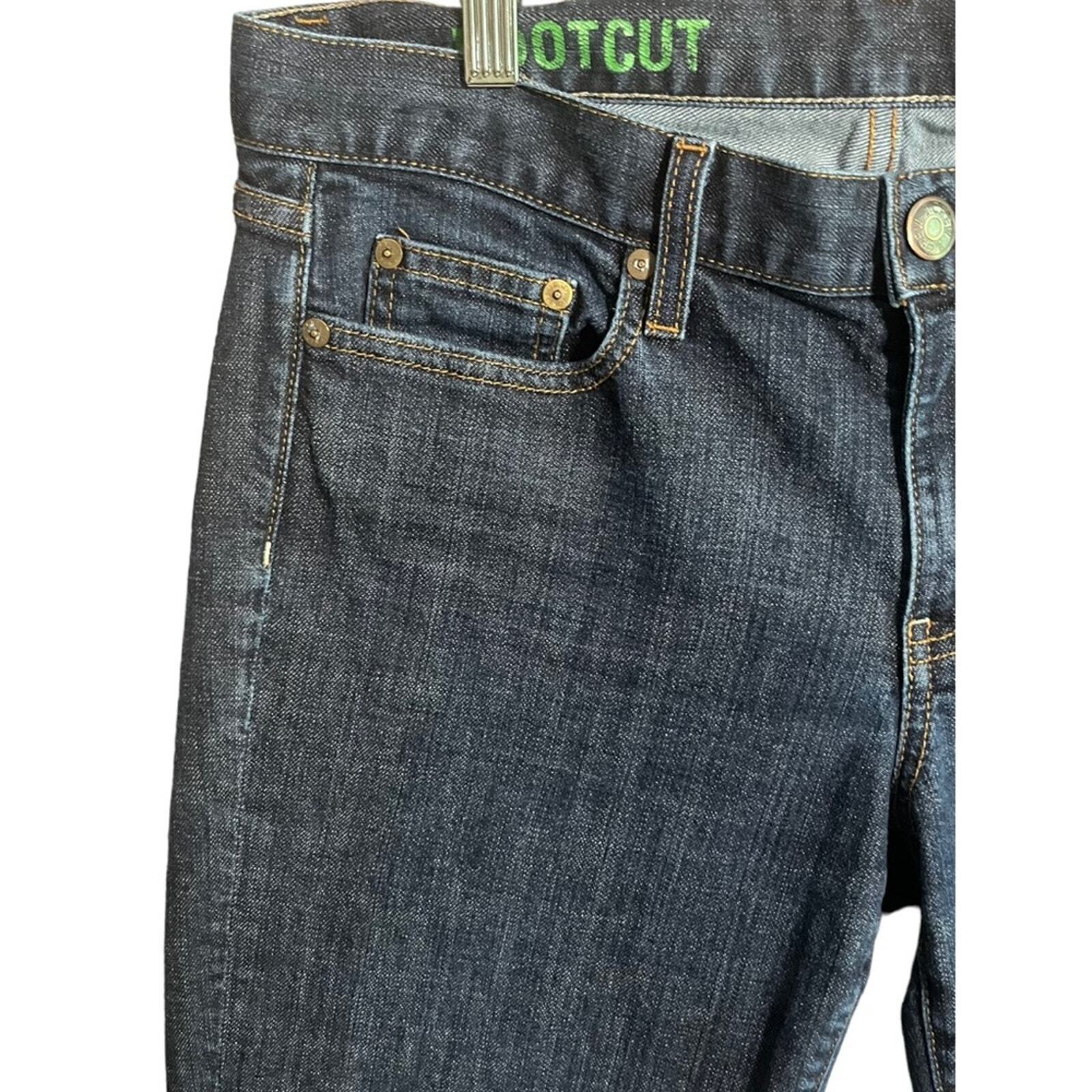 J. Crew Mens Size 33R Bootcut Dark Wash Denim Jeans