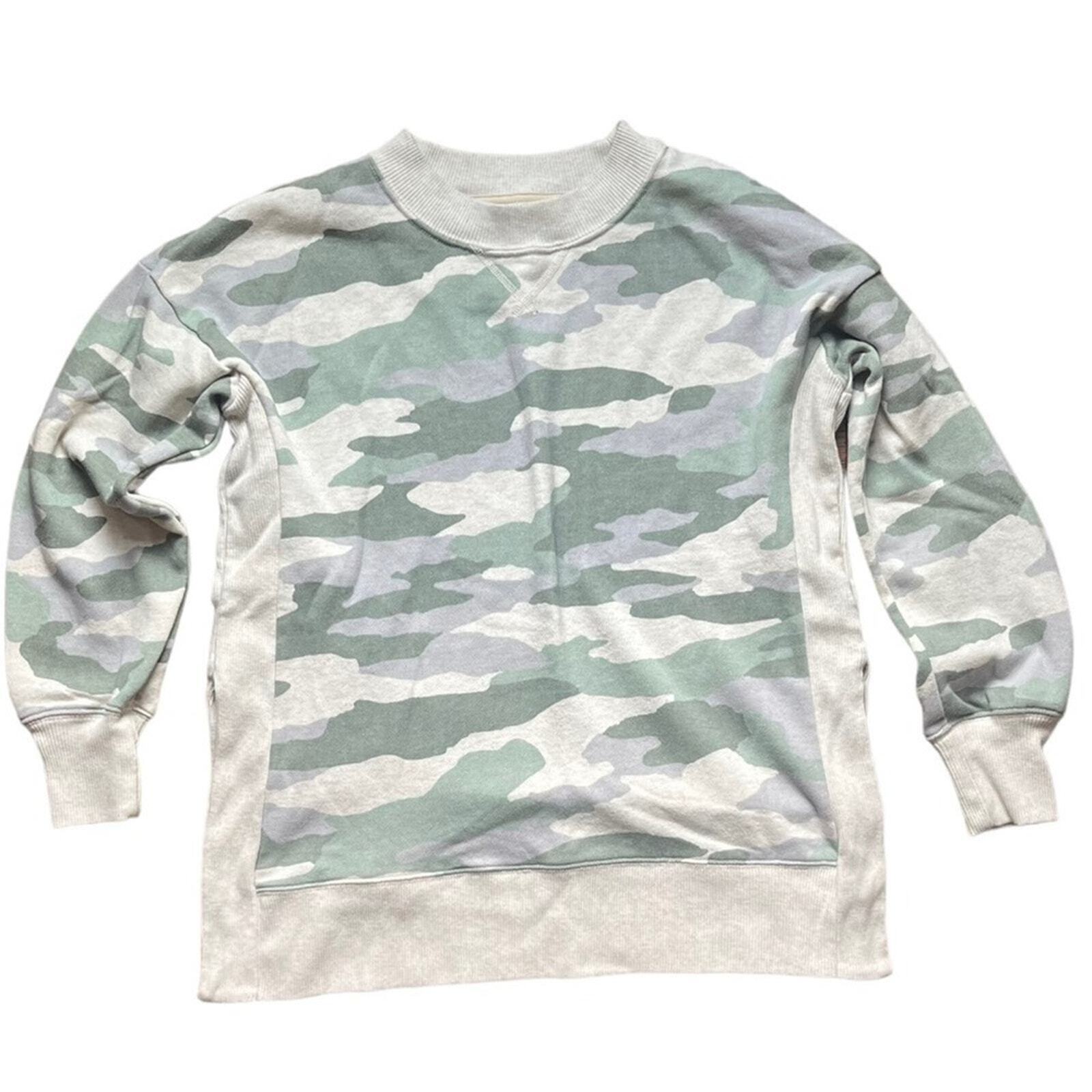 Aerie Oversized Good Vibes Camo Sweatshirt Size XS