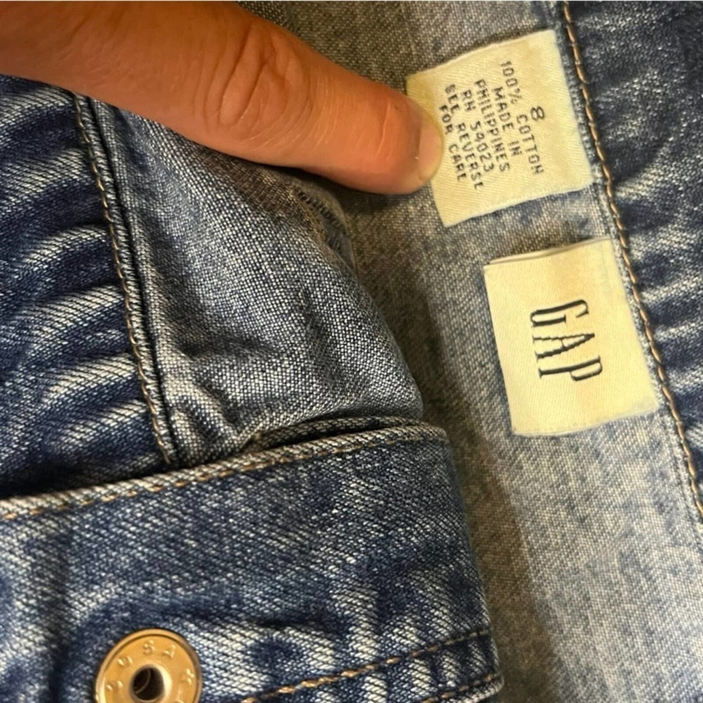 GAP Womens Size 8 Mini Denim Front Button Up Mini Skirt