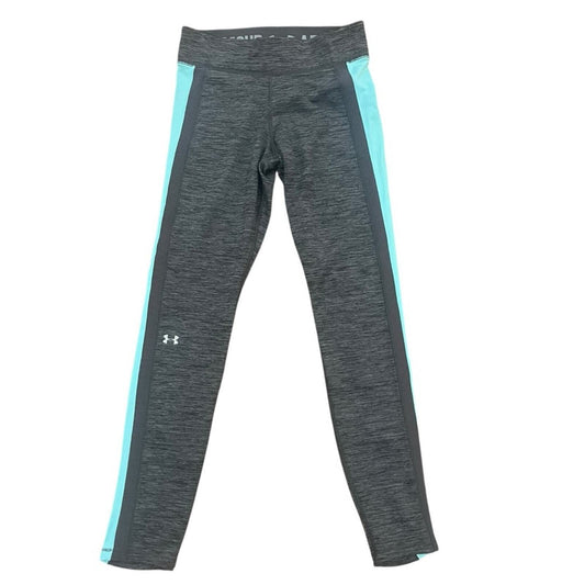 Under Armour Womens Cold Gear Tiffany Blue Gray Leggings Size Medium