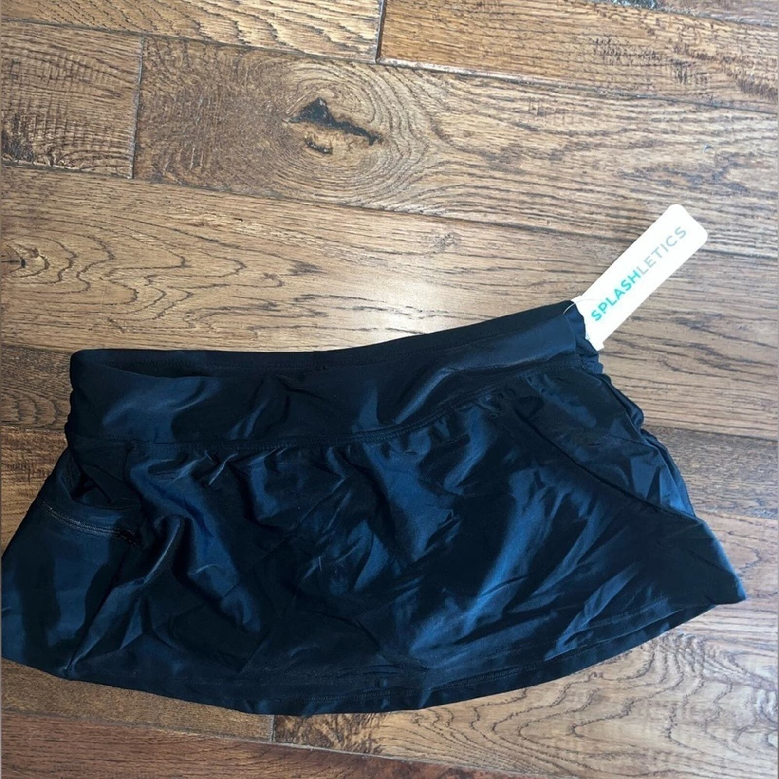 Spalshletics Womens Size Small Black Athletic Skort Swim Bottoms NWT 