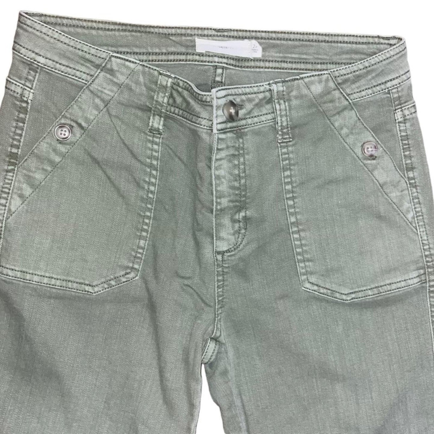 TGLA Green Cropped Pants Size 27