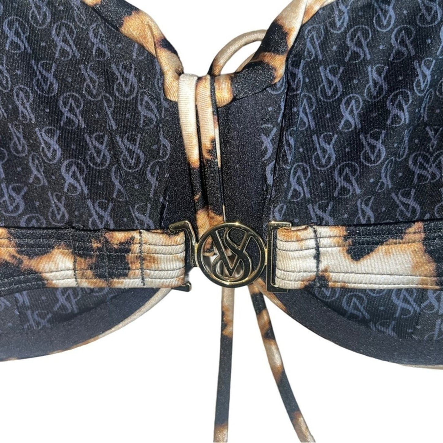 Victoria’s Secret Womens Leopard / Cheetah Bikini Top Sz 34D No Strap