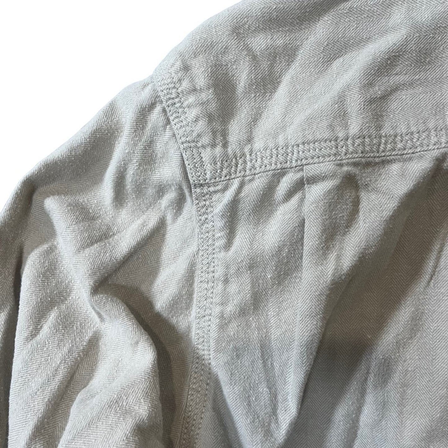 The North Face Mens Size Med Khaki Long Sleeve Front Pockets Button Down Shirt