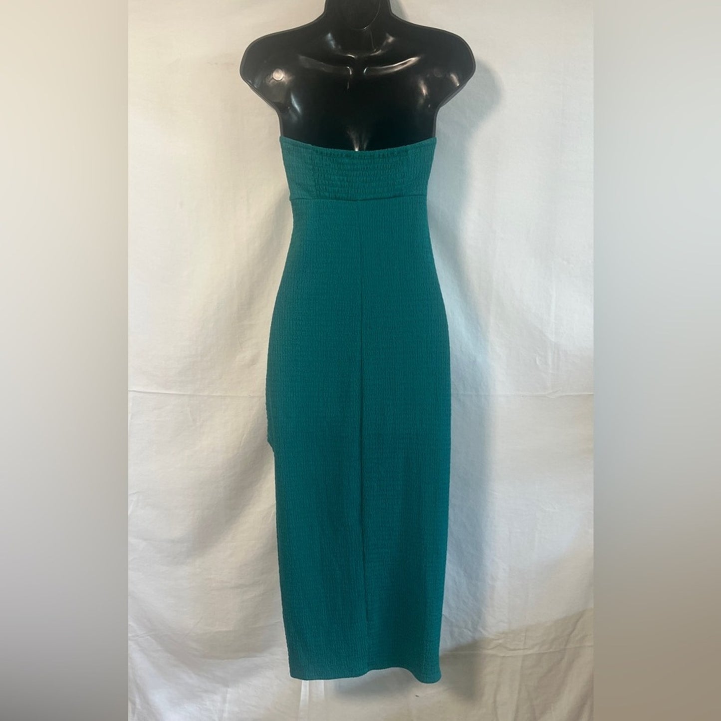 Wild Fable Strapless Midi Bodycon Dress Size Small Twist Bust Side Slit Rib Knit