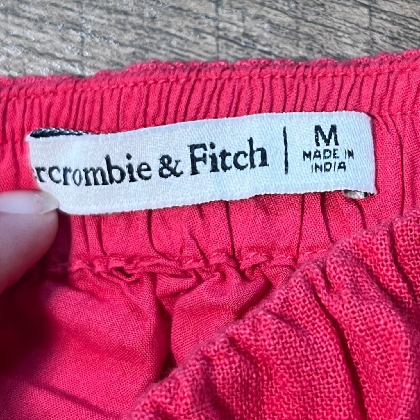Abercrombie & Fitch Pink One Shoulder Crop Top Womens Medium Puffed Sleeve Y2k