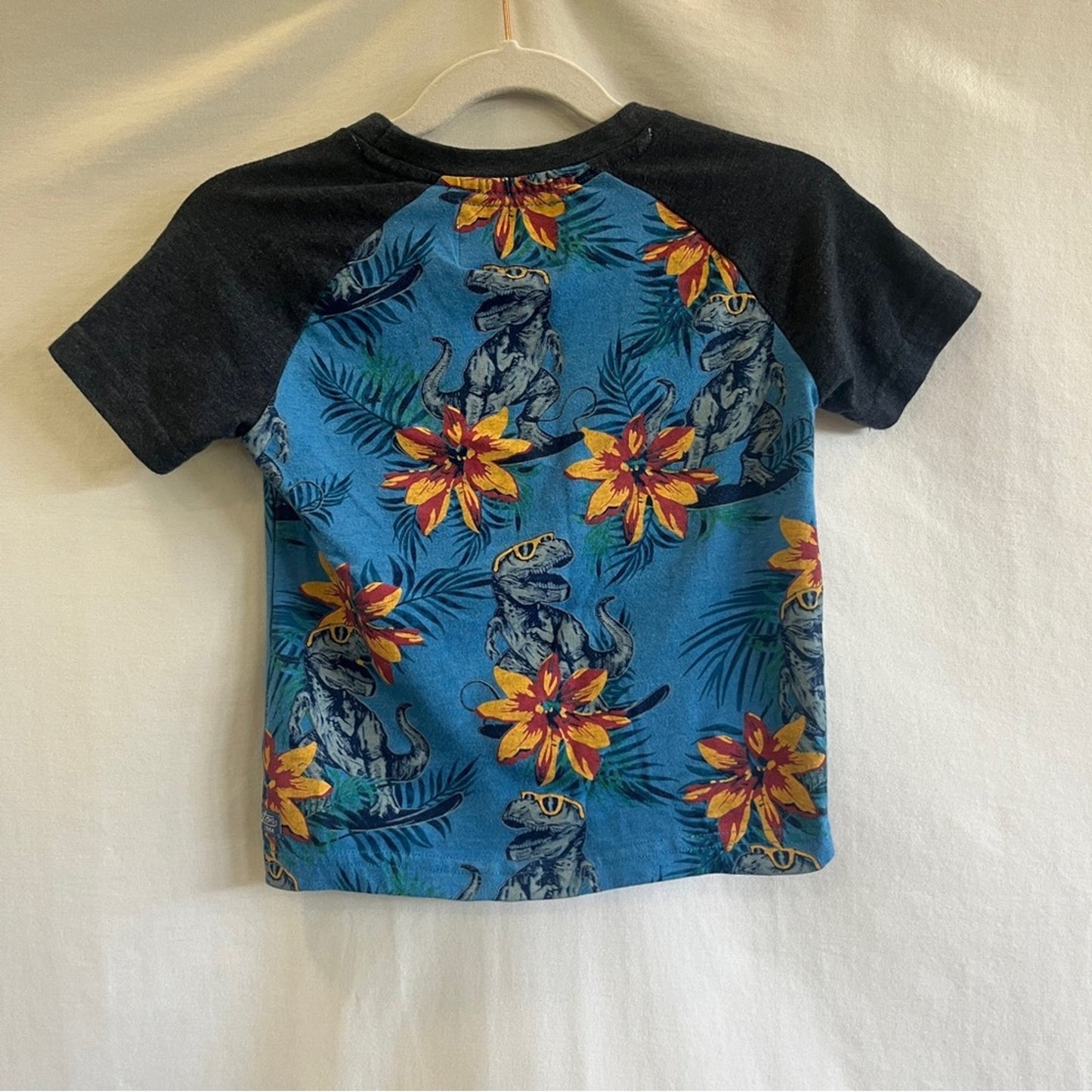Huntington Beach Dinosaur Shirt Toddler Boys Size 2T Tropical Island Travel Boat