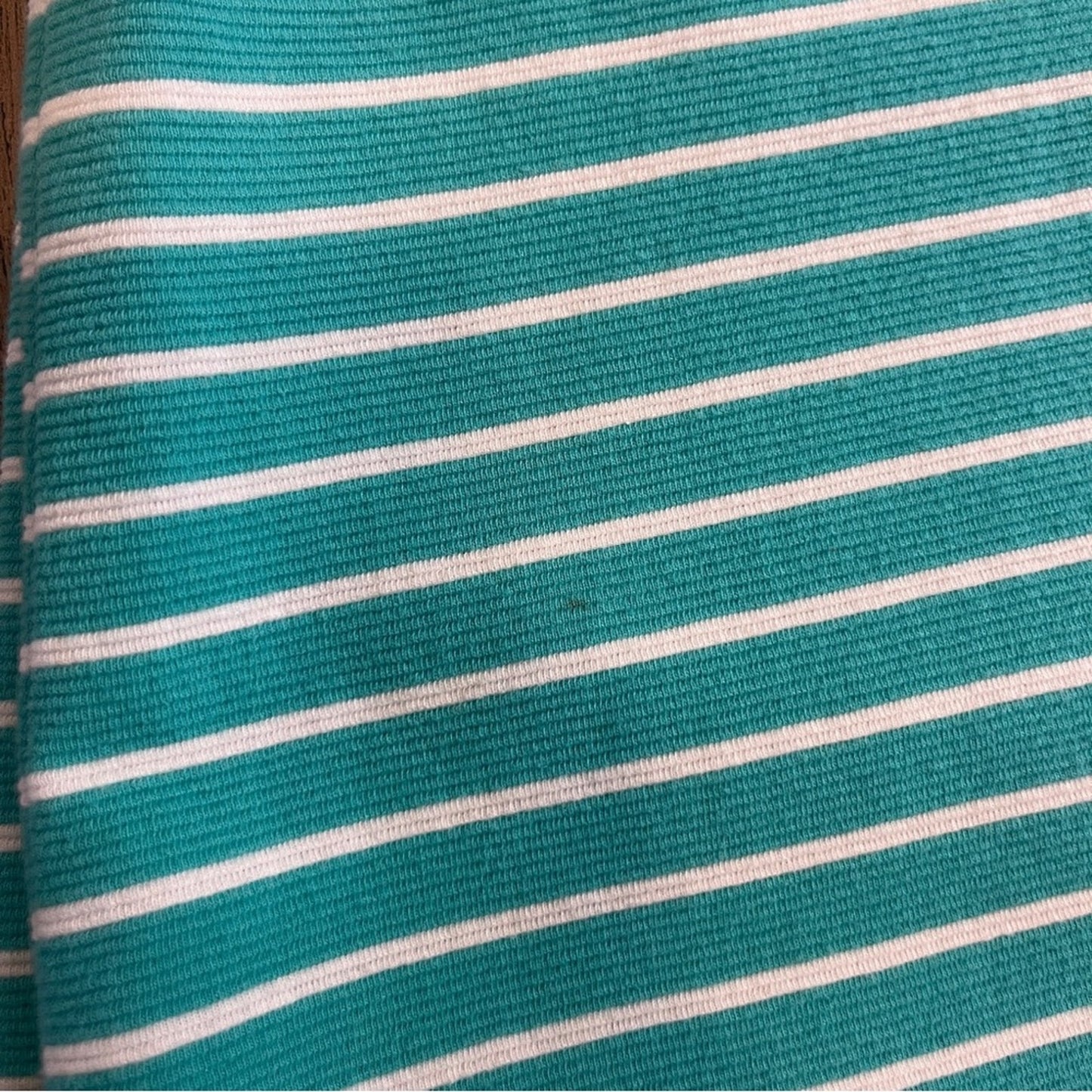 Talbots Turquoise White Textured Knit Skirt Pencil Pockets Womens Size 6 Mini