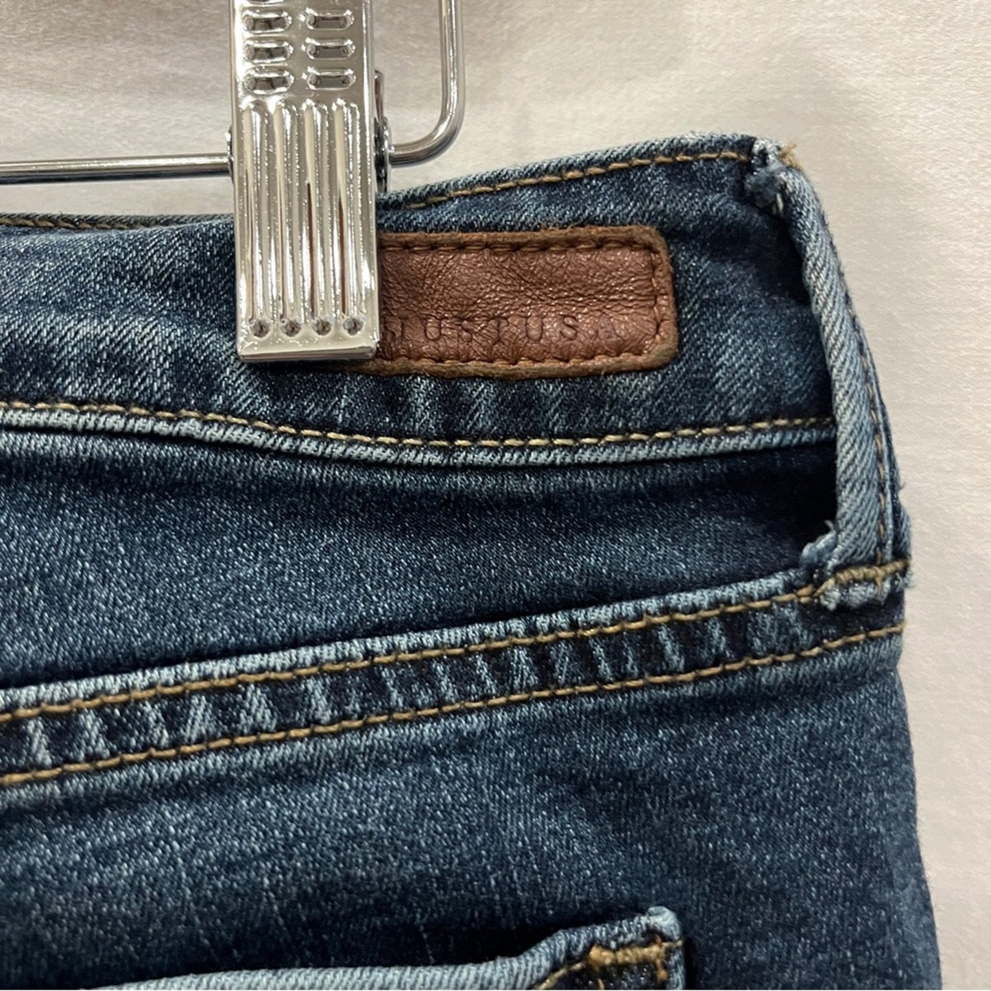 Just USA Skinny Medium Rise Denim Jeans Juniors Size 11 Raw Hem Casual Basic