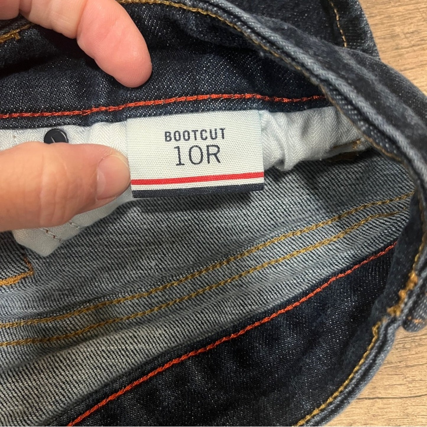 Tommy Hilfiger Bootcut Jeans Womens 10 Regular Dark Wash Basic Classic Simple