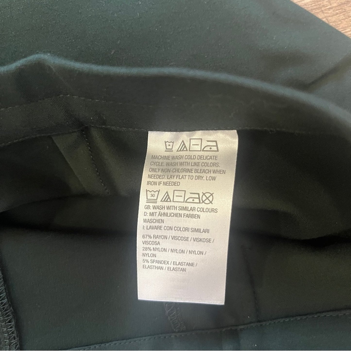 Susan Graver Liquid Knit Pants Womens Size XL Dark Green Front Pockets Classy