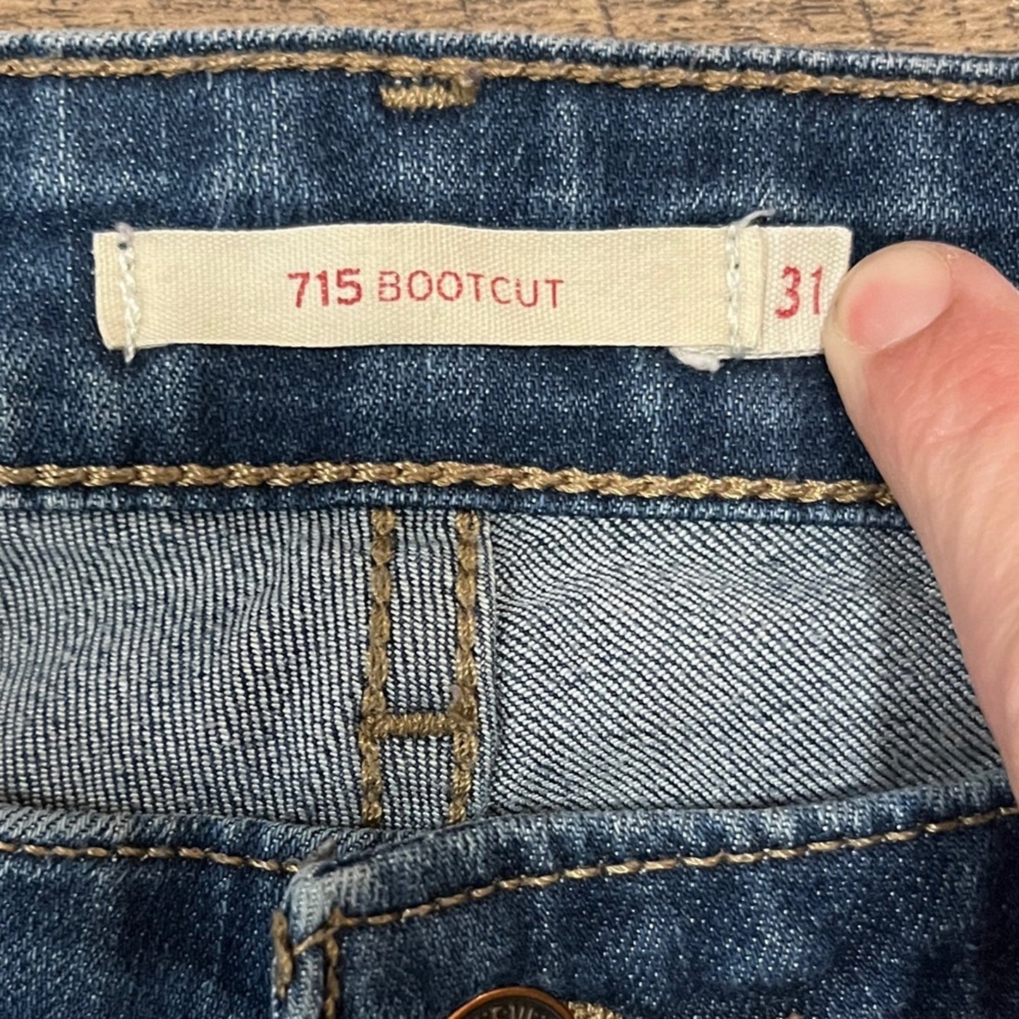 Levi's 715 Bootcut Denim Jeans Womens 31 Casual Classic Basic Staple Everyday