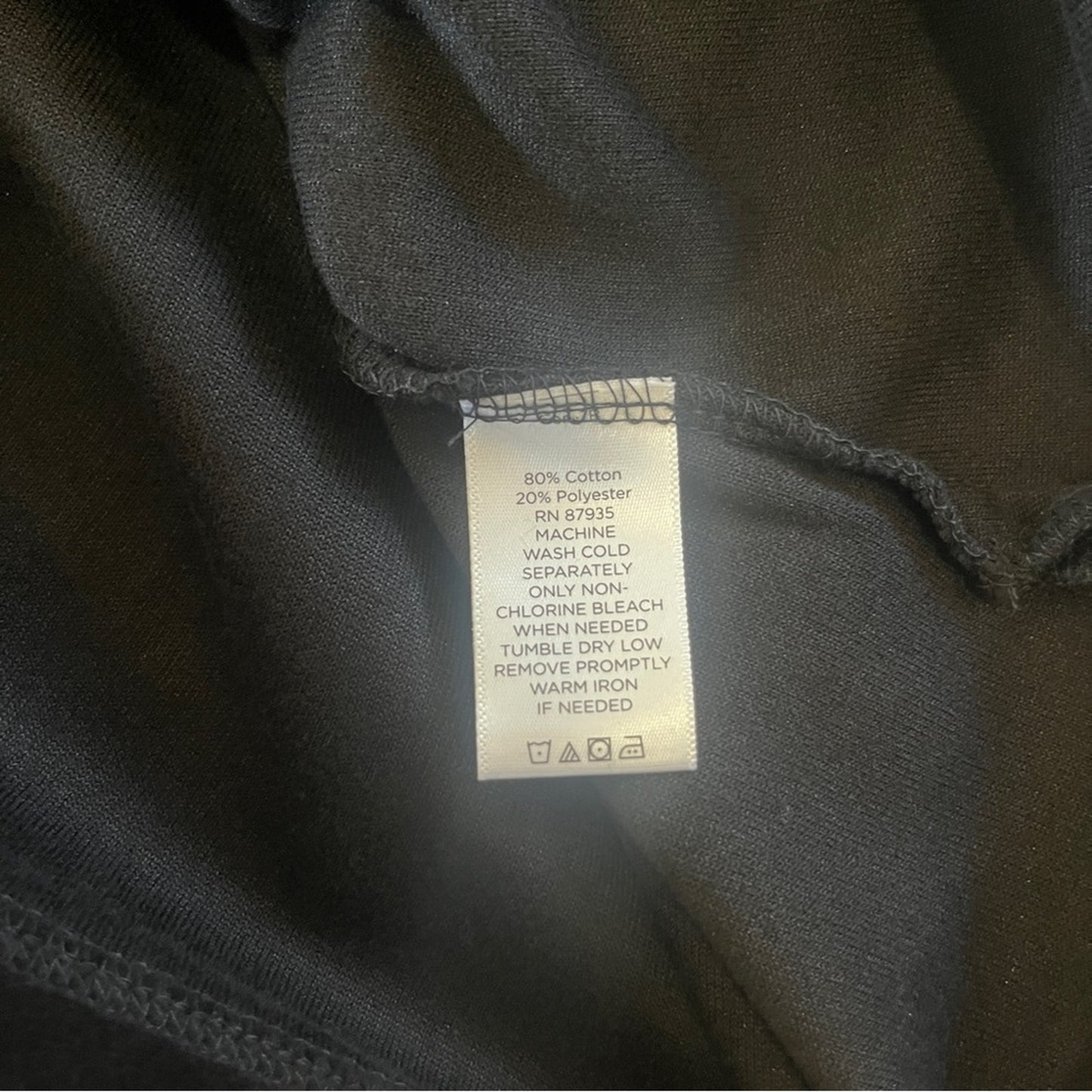 Susan Graver Tunic Sweater Womens 1X Black Front Pockets Cotton Blend Modest