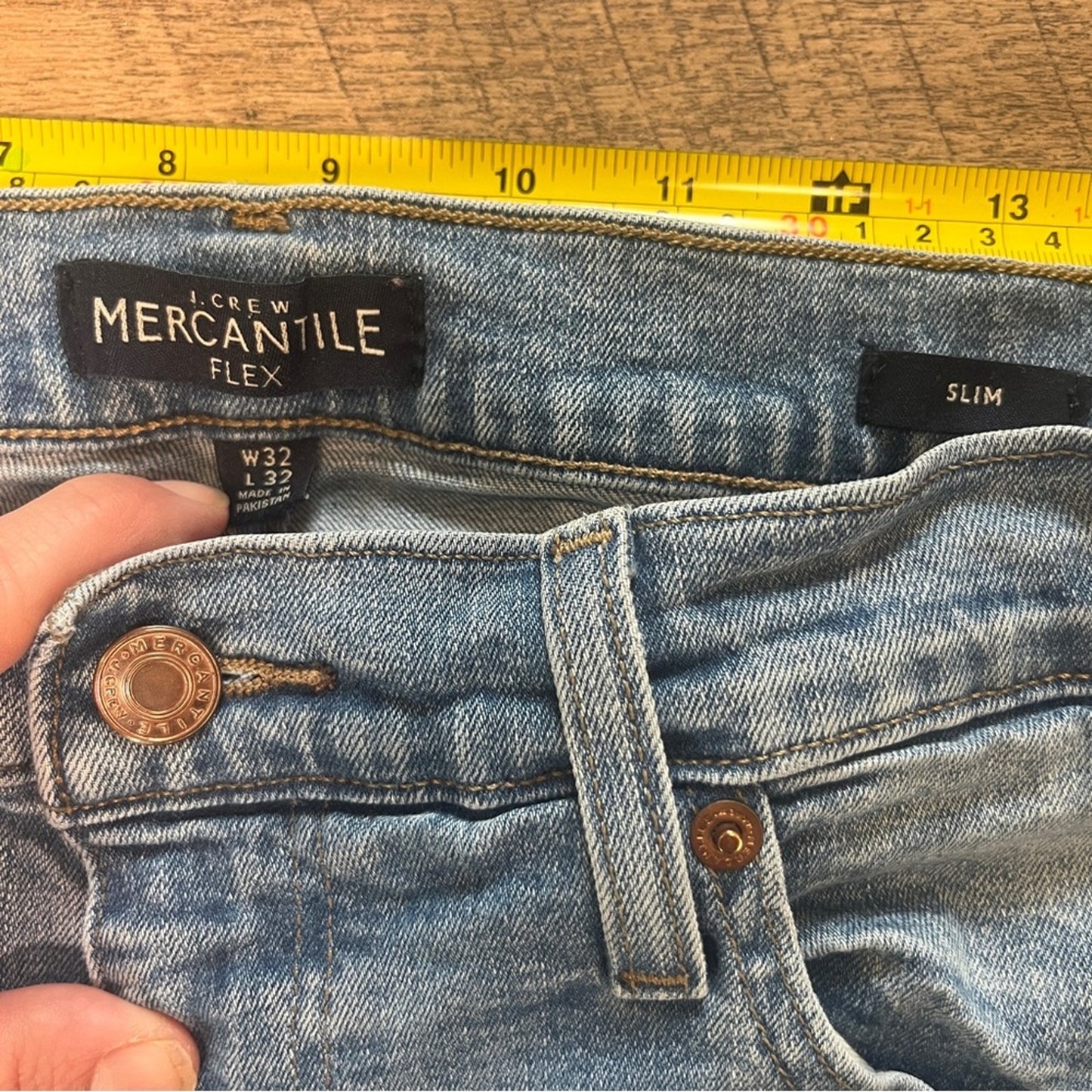 J Crew Mercantile Slim Flex Jeans Size 32x32 Denim Casual Basic Neutral Everyday