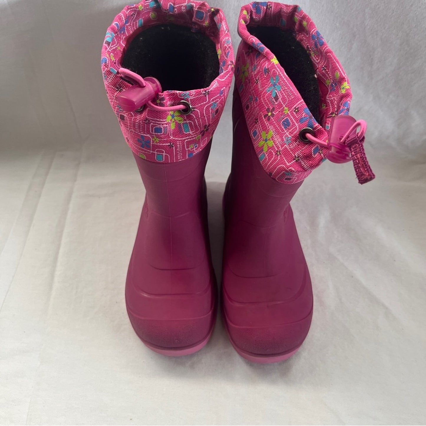 Kamik Waterproof Snow Rain Boots Pink Size 11 Insulated Adjustable Outdoor Play