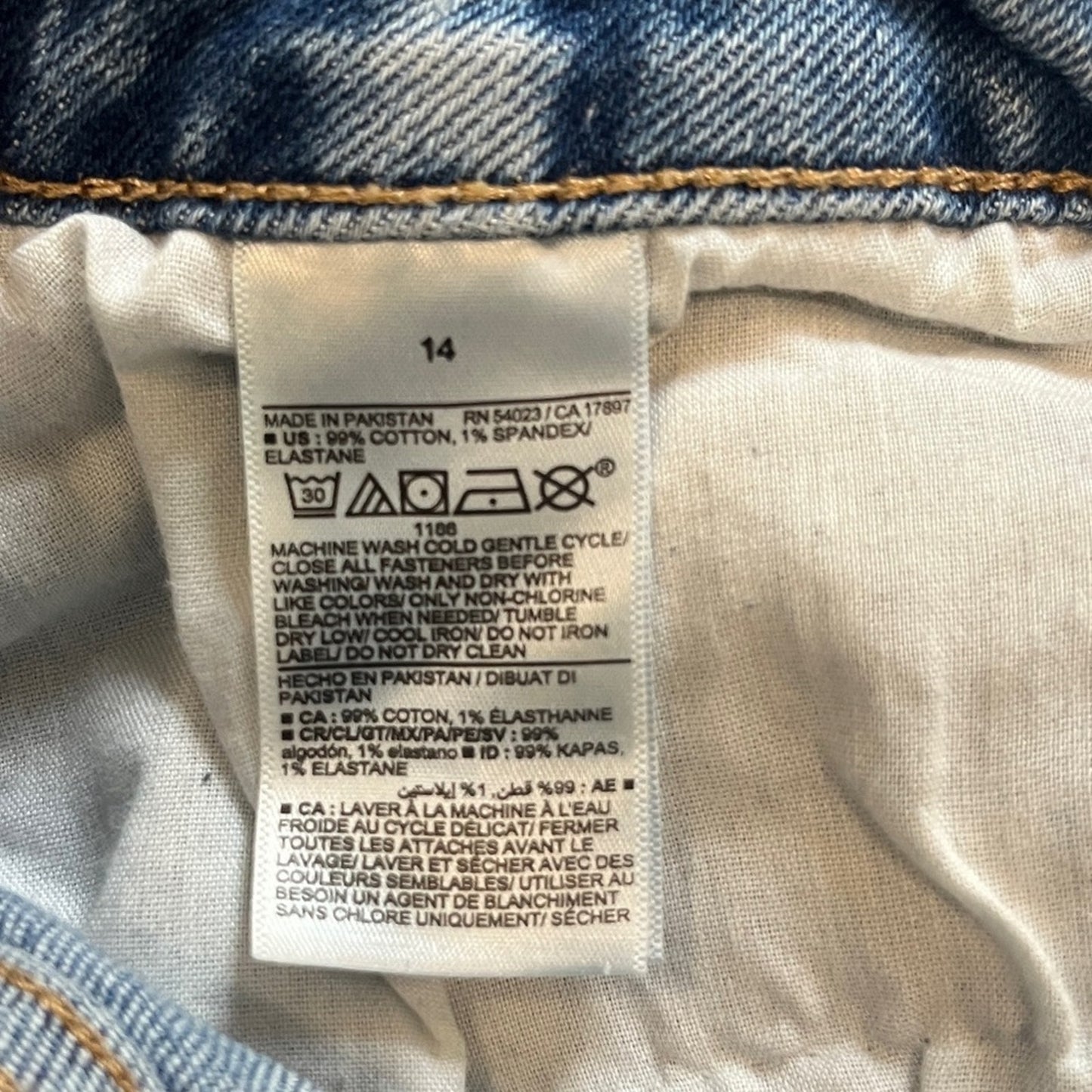 Old Navy High Rise OG Loose Denim Jeans Womens Size 14 Medium Wash Secret Pocket