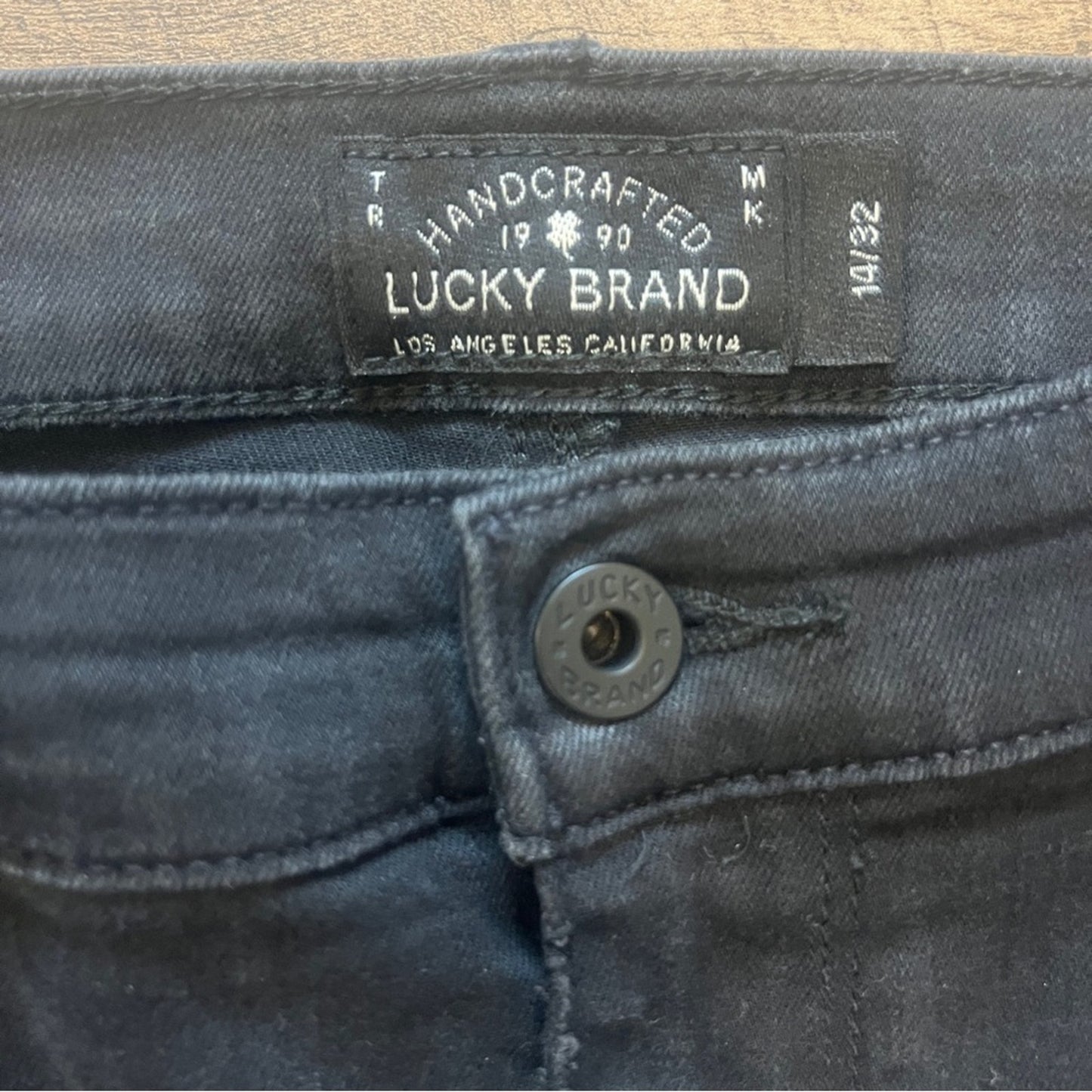Lucky Brand Bridgette Skinny Black Jeans Womens Size 14 Raw Hem Basic Staple