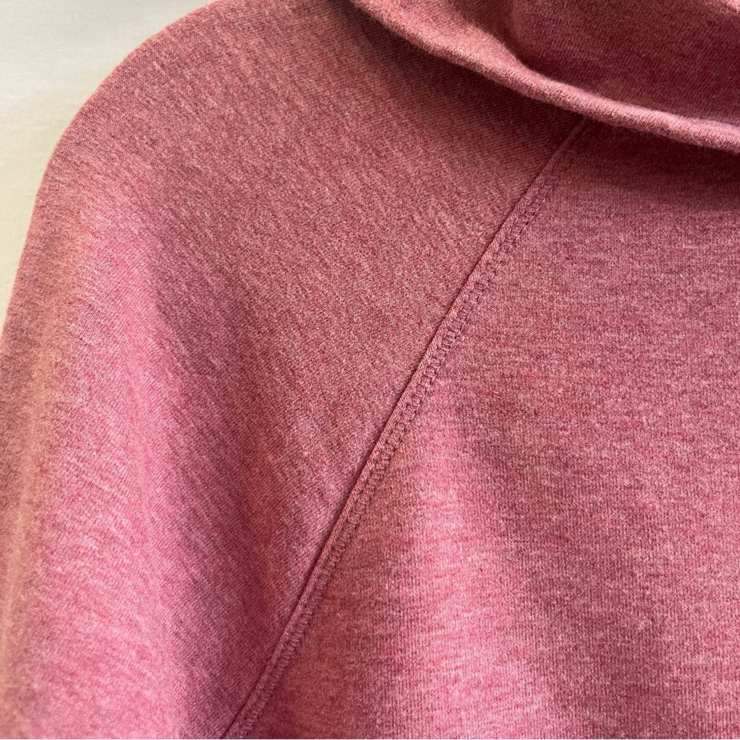 LL Bean Pullover Women Large Heathered Red Cowl Neck Long Sleeve Soft Cozy Comfy