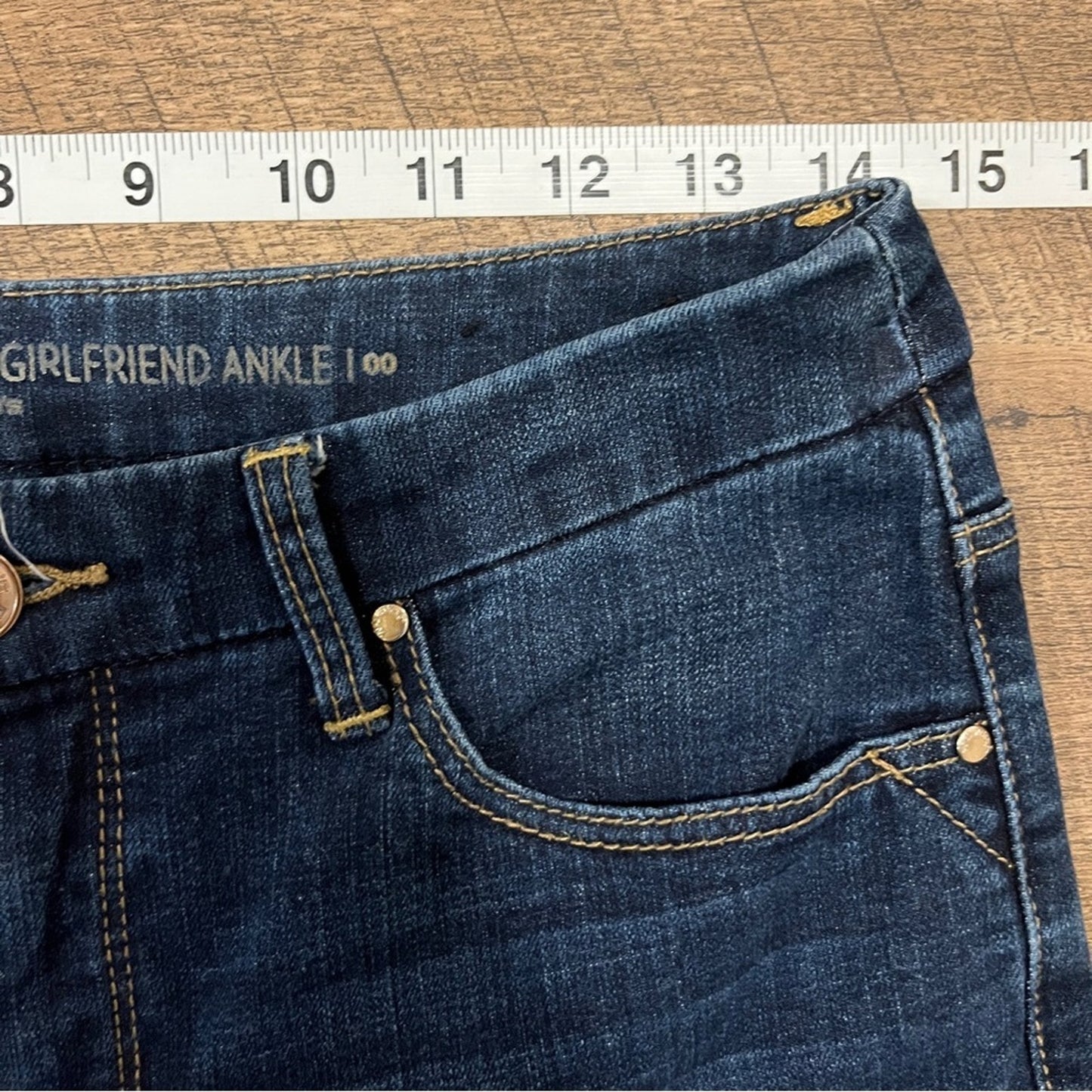 Chico's The So Slimming Girlfriend Ankle Jeans Size 00 Basic Classic Denim Blue