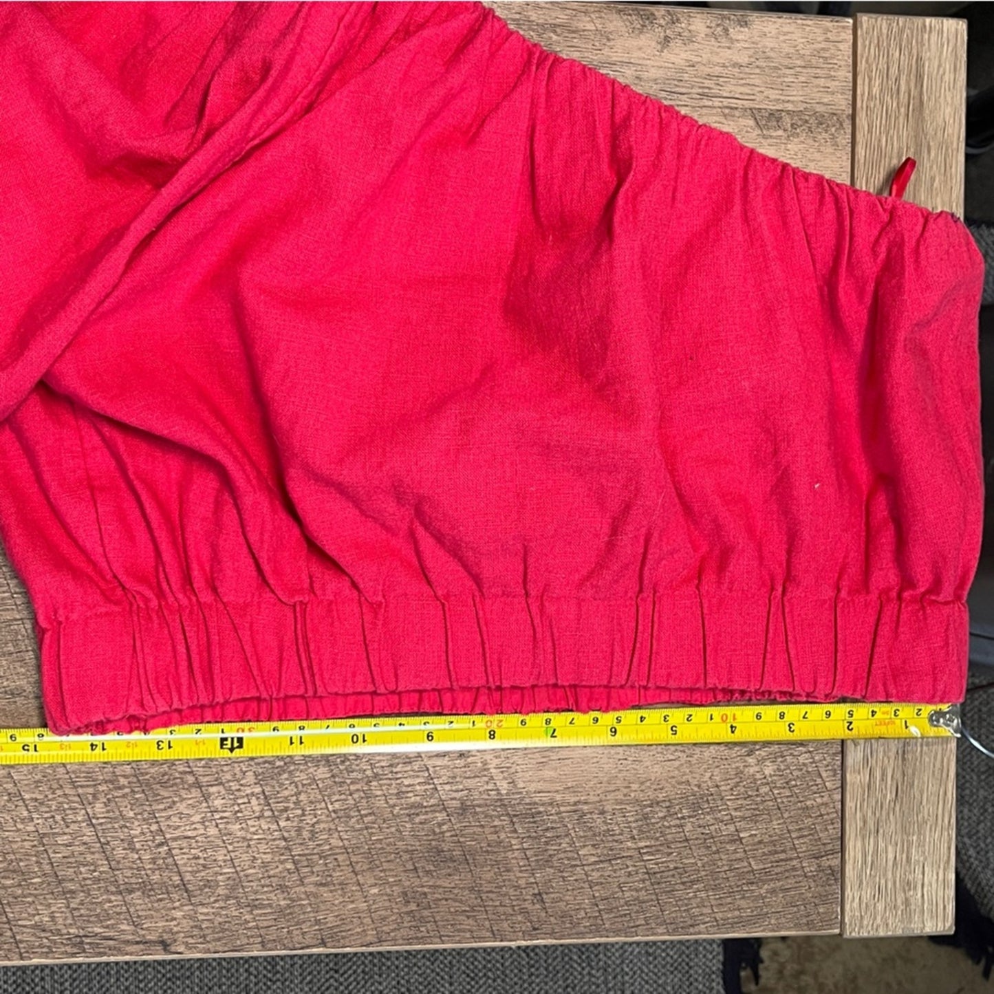 Abercrombie & Fitch Pink One Shoulder Crop Top Womens Medium Puffed Sleeve Y2k