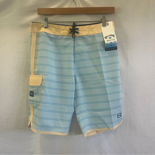Billabong Recycler Boardshorts Mens Size 29 Blue Yellow New Summer Swim Beach