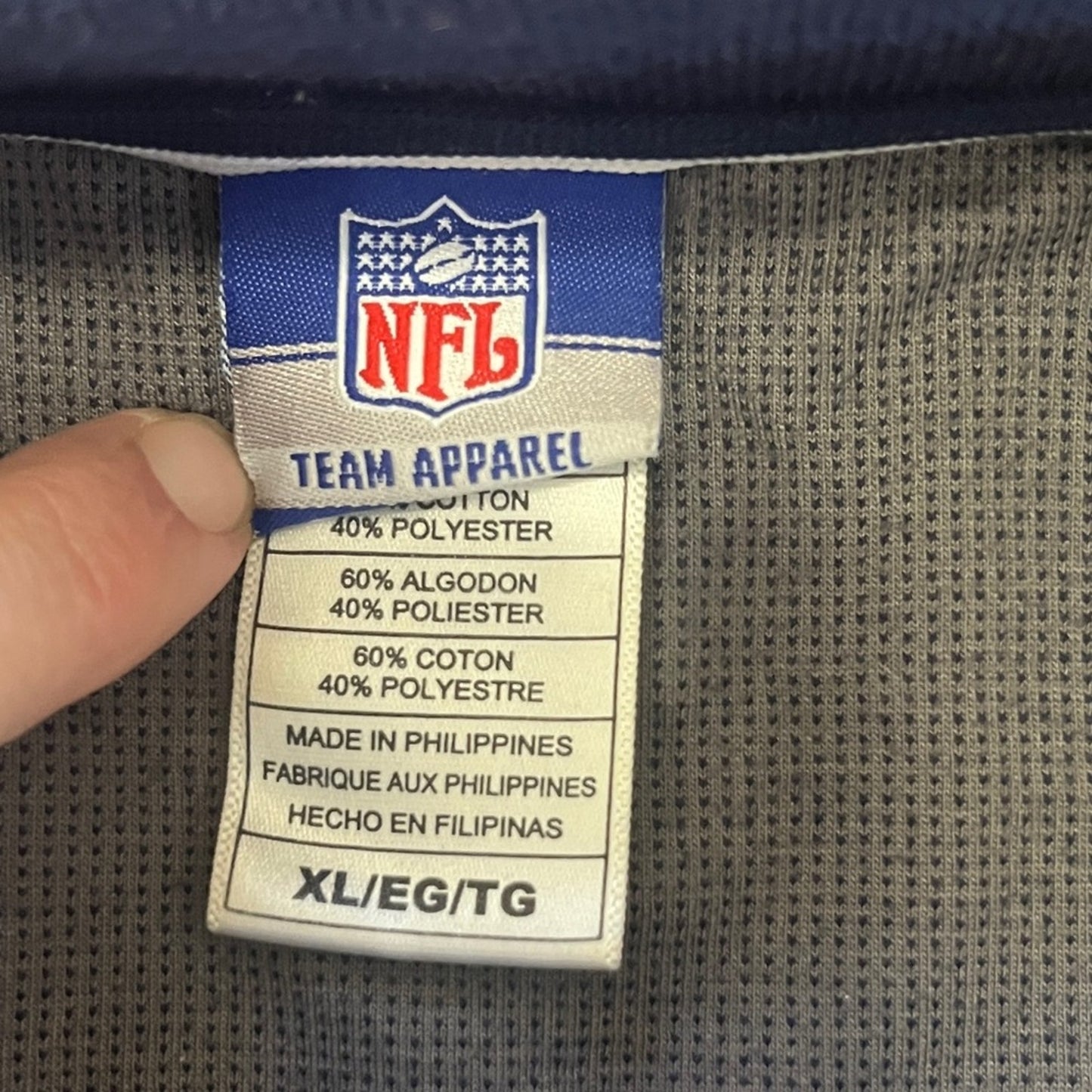 Reebok Dallas Cowboys Polo Mens Size XL Short Sleeve NFL Gray Navy Football Logo