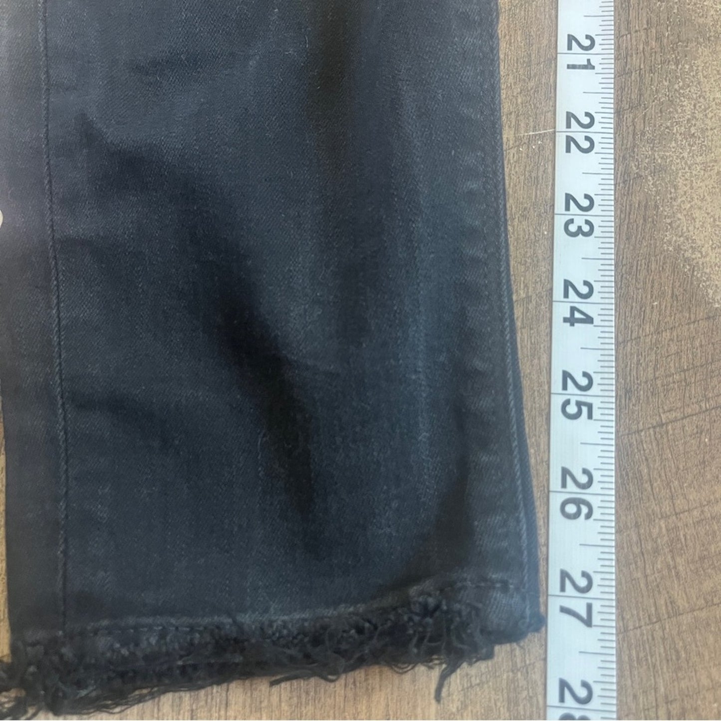 Lucky Brand Bridgette Skinny Black Jeans Womens Size 14 Raw Hem Basic Staple