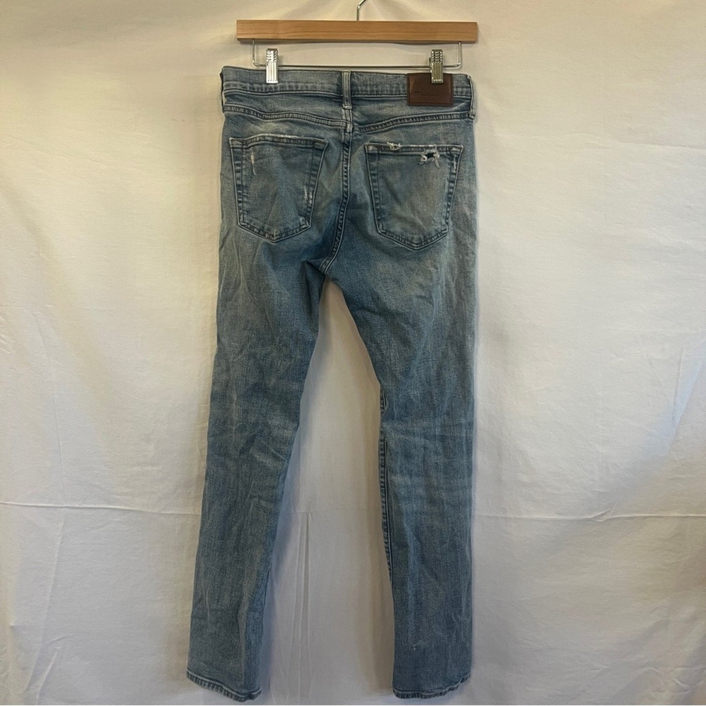 Abercrombie & Fitch Skinny Stretch Jeans Mens 29x30 Distressed Medium Wash Urban