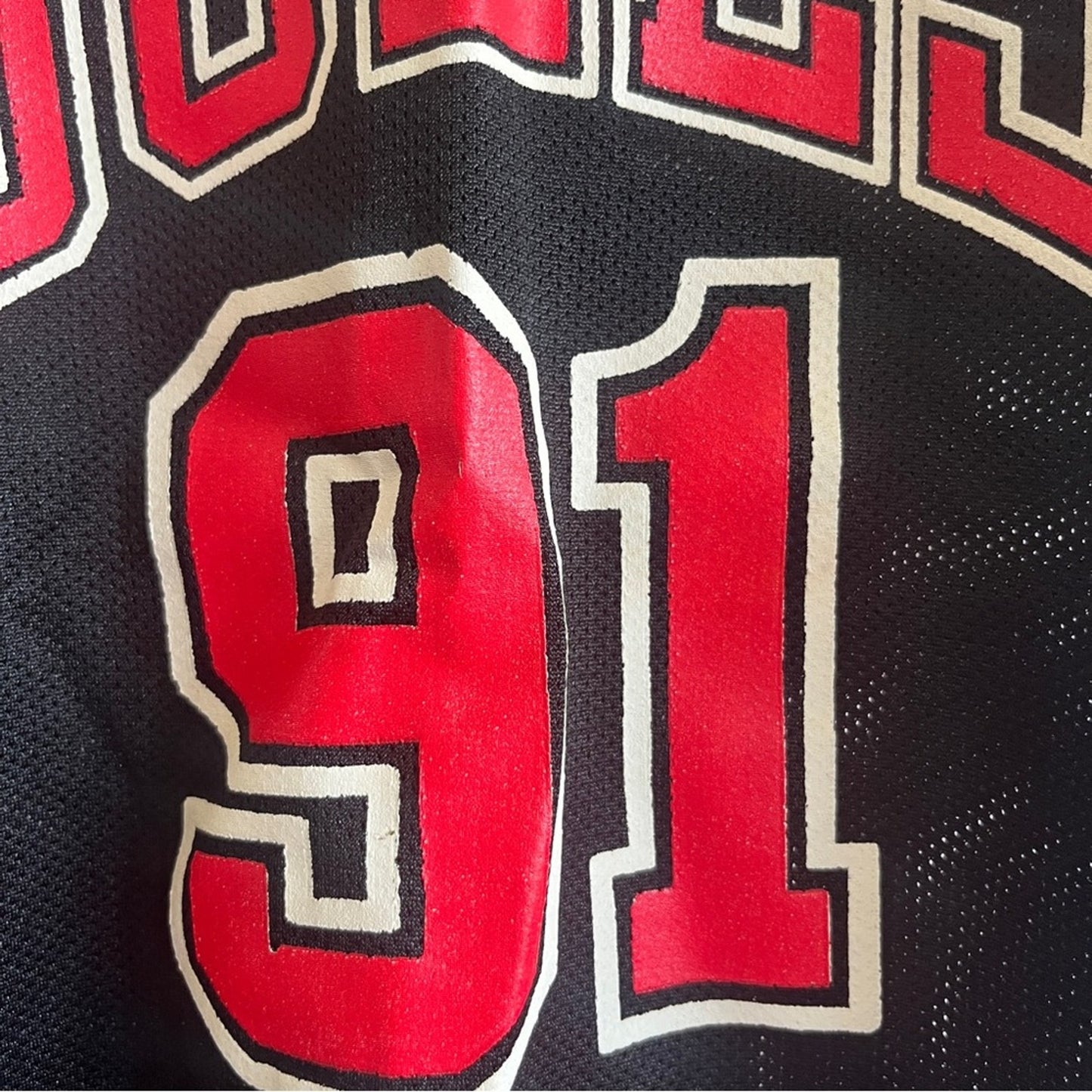 Vintage Champion NBA Basketball Jersey Chicago Bulls Dennis Rodman 91 Youth Med
