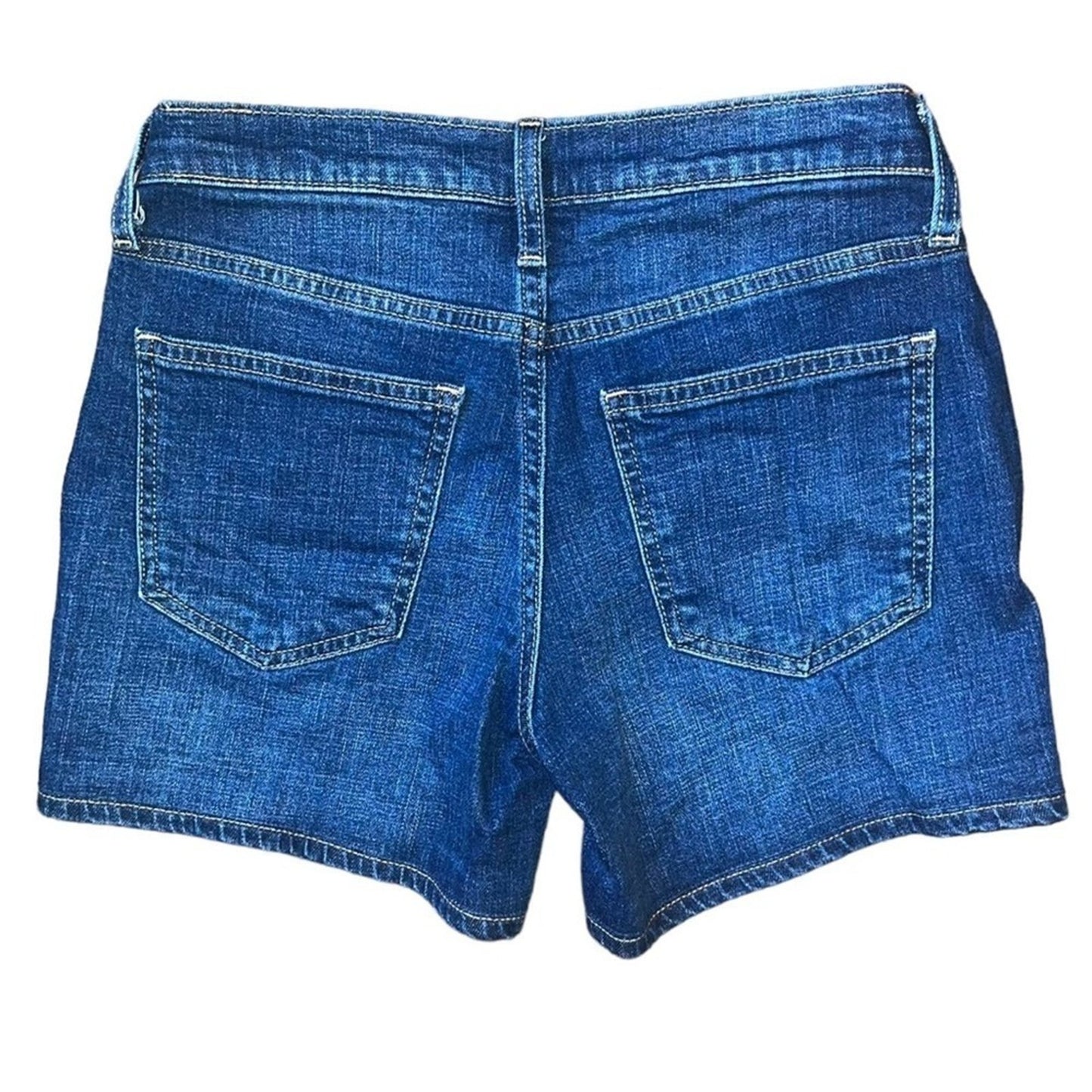 GAP Womens Mid Rise Blue Denim Shorts Size 25 0P Medium Wash Basic Casual Simple