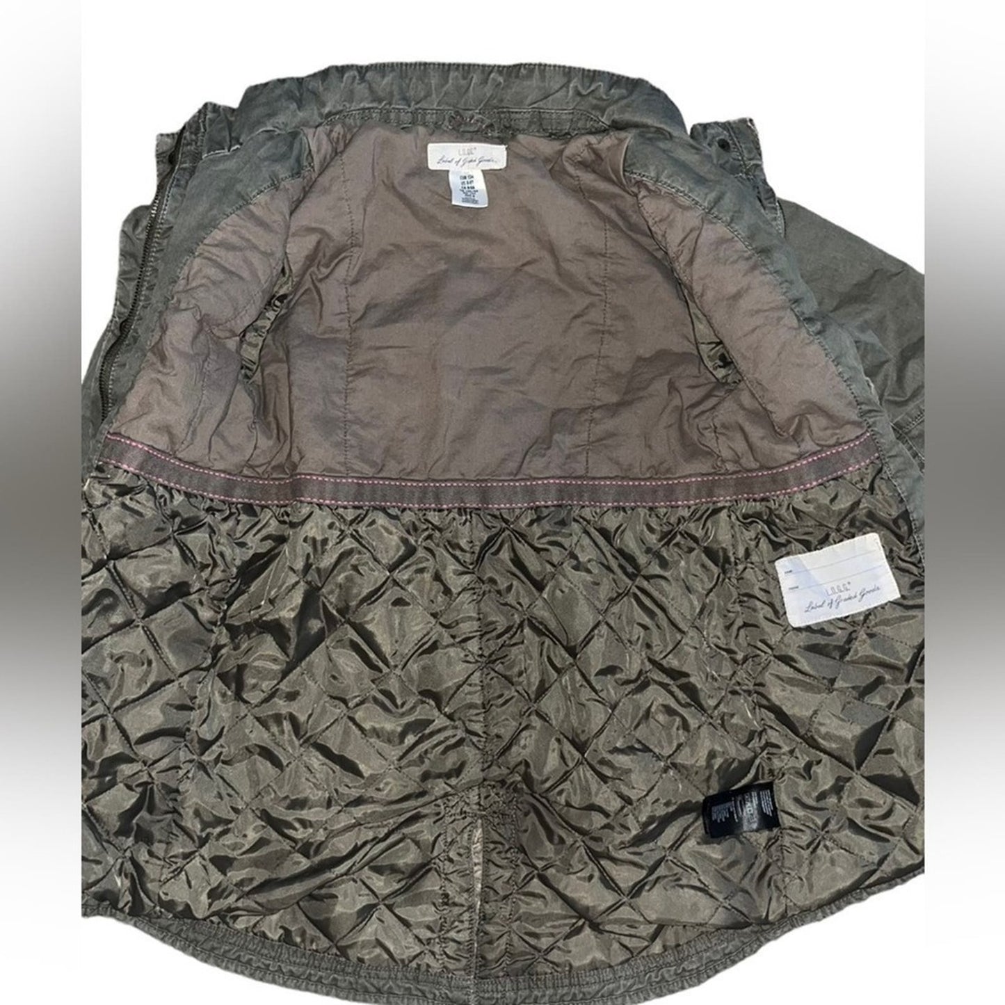 Label of Graded Goods Full Zip and Button Down Coat Girls Size 8-9 Army Green