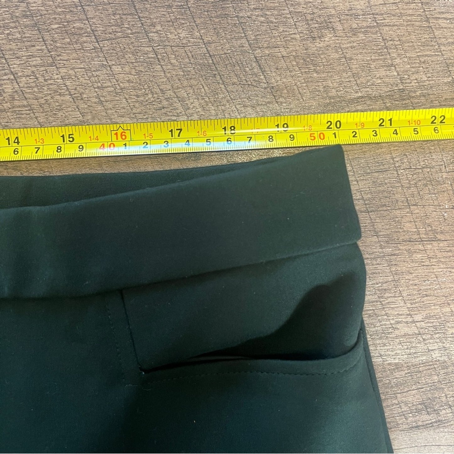 Susan Graver Liquid Knit Pants Womens Size XL Dark Green Front Pockets Classy