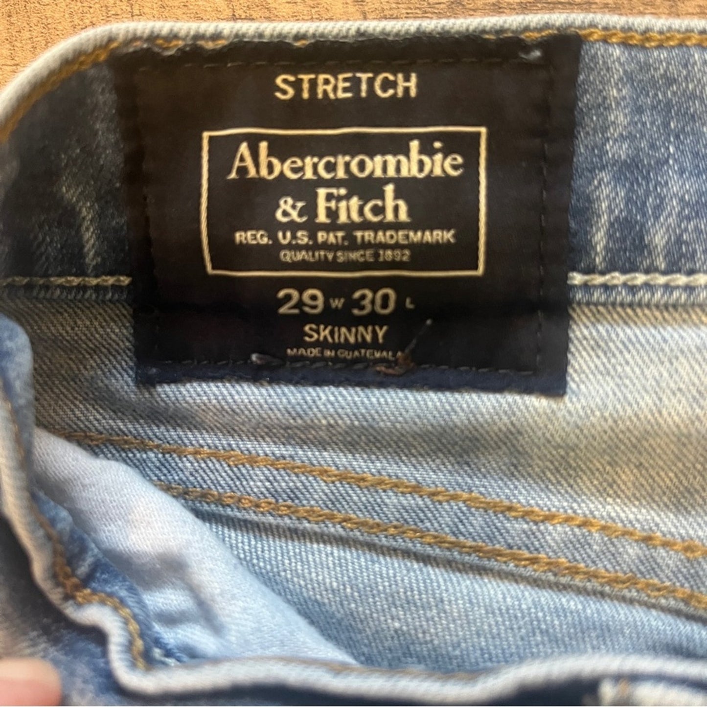Abercrombie & Fitch Skinny Stretch Jeans Mens 29x30 Distressed Medium Wash Urban
